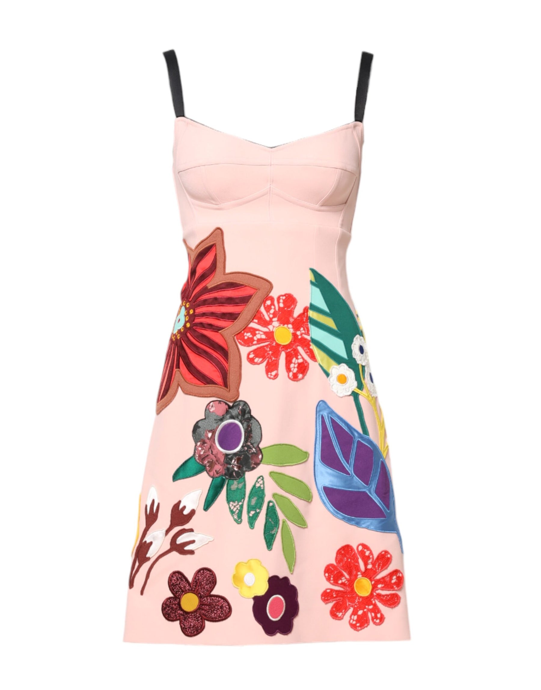 Dolce & Gabbana Pink Floral Print Spaghetti Strap Mini Dress | Regal Royce