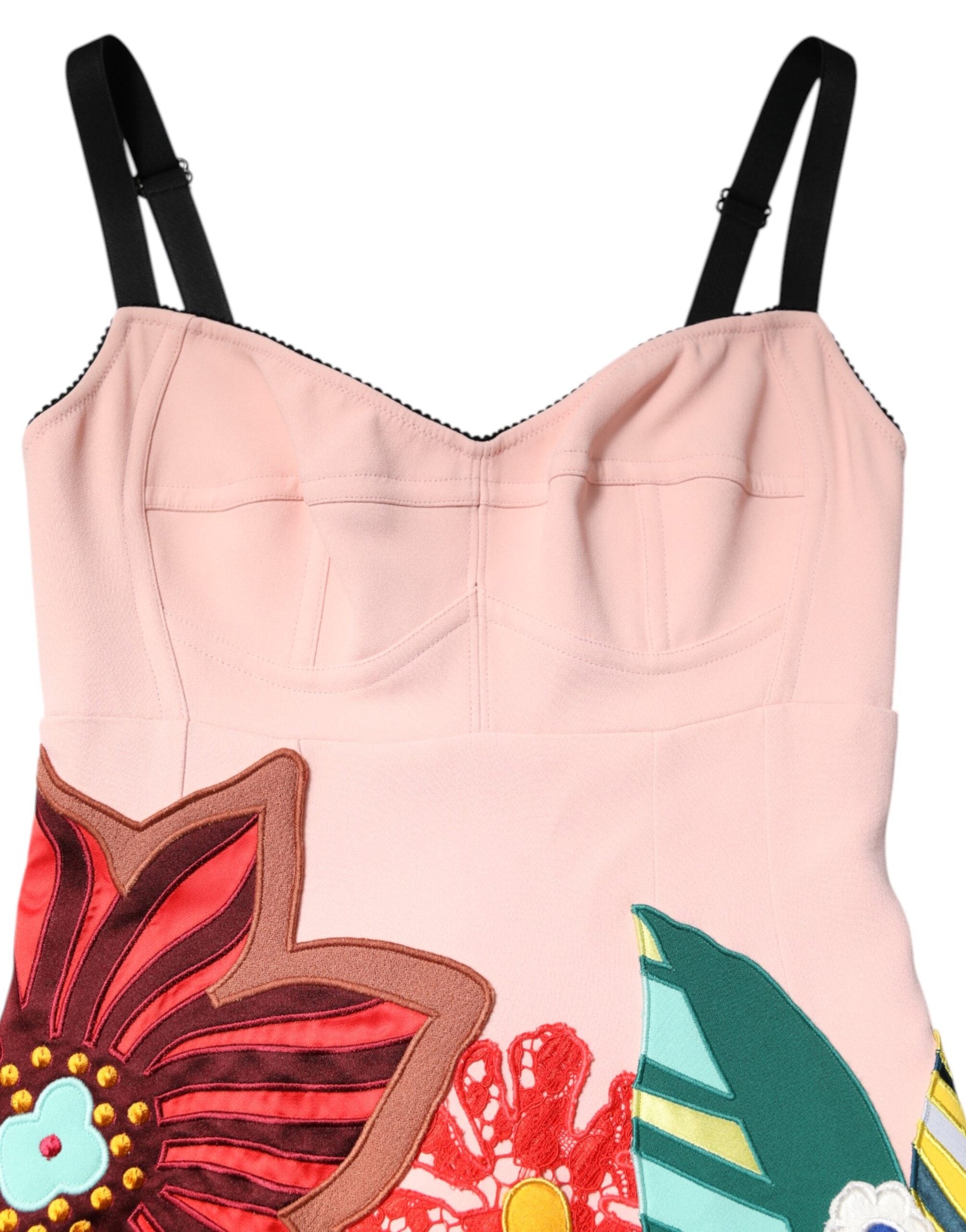 Dolce & Gabbana Pink Floral Print Spaghetti Strap Mini Dress | Regal Royce