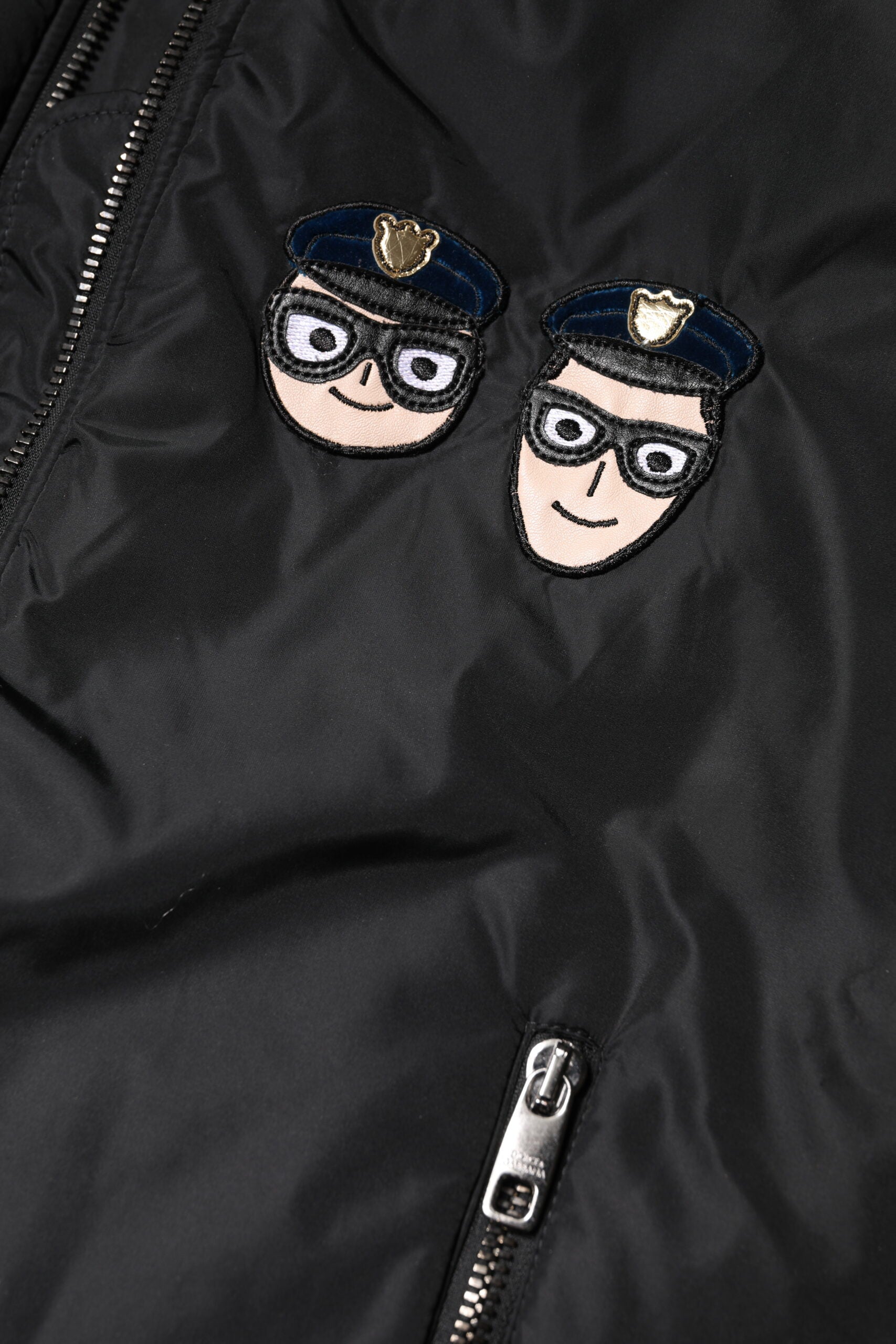 Dolce & Gabbana Black Nylon #DGFamily Full Zip Bomber Jacket | Regal Royce