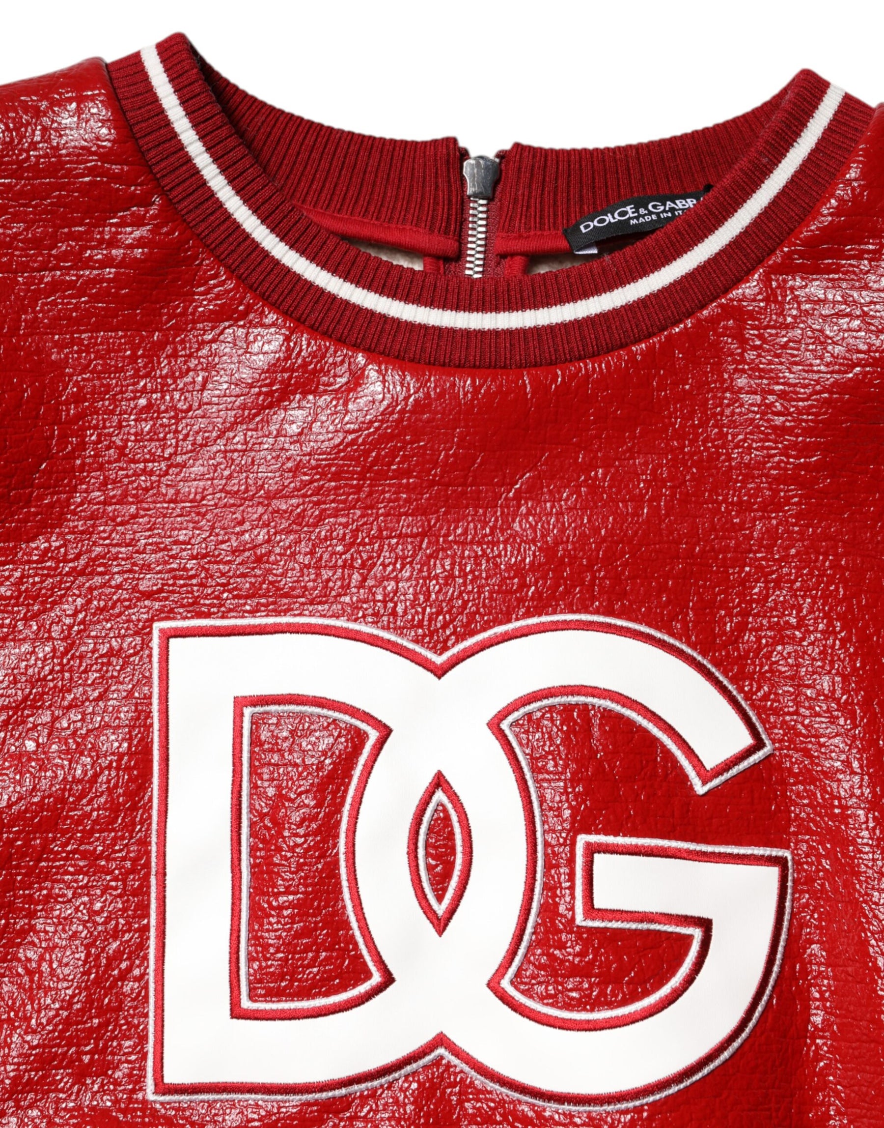 Dolce & Gabbana Red Wool DGLogo Embroidery Pullover Sweater | Regal Royce