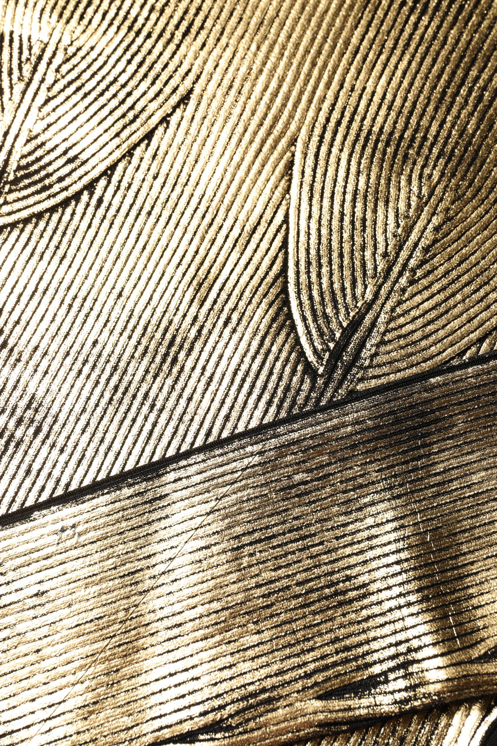 Dolce & Gabbana Gold Round Neck Long Sleeve Pullover Top | Regal Royce