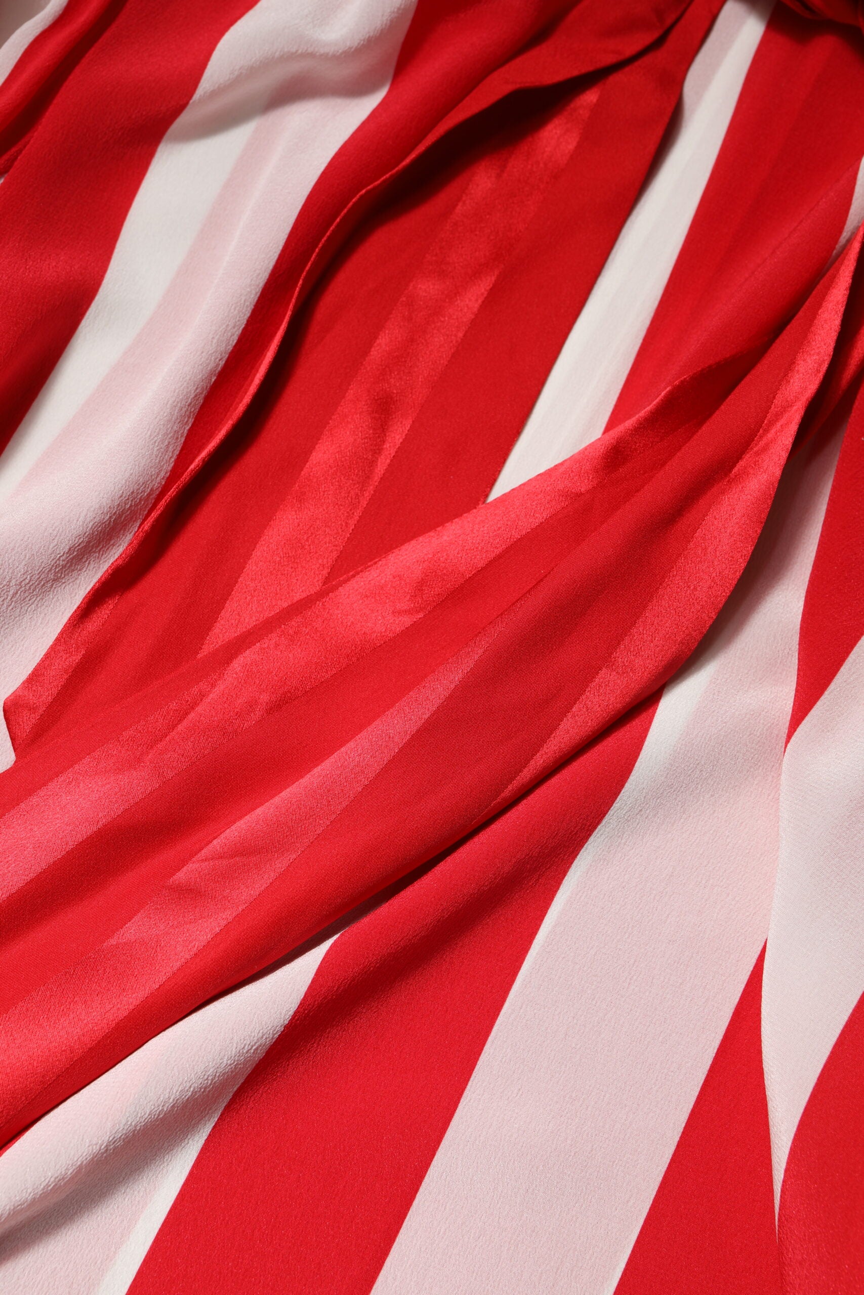 Dolce & Gabbana Red White Stripes Ascot Collar Blouse Top | Regal Royce