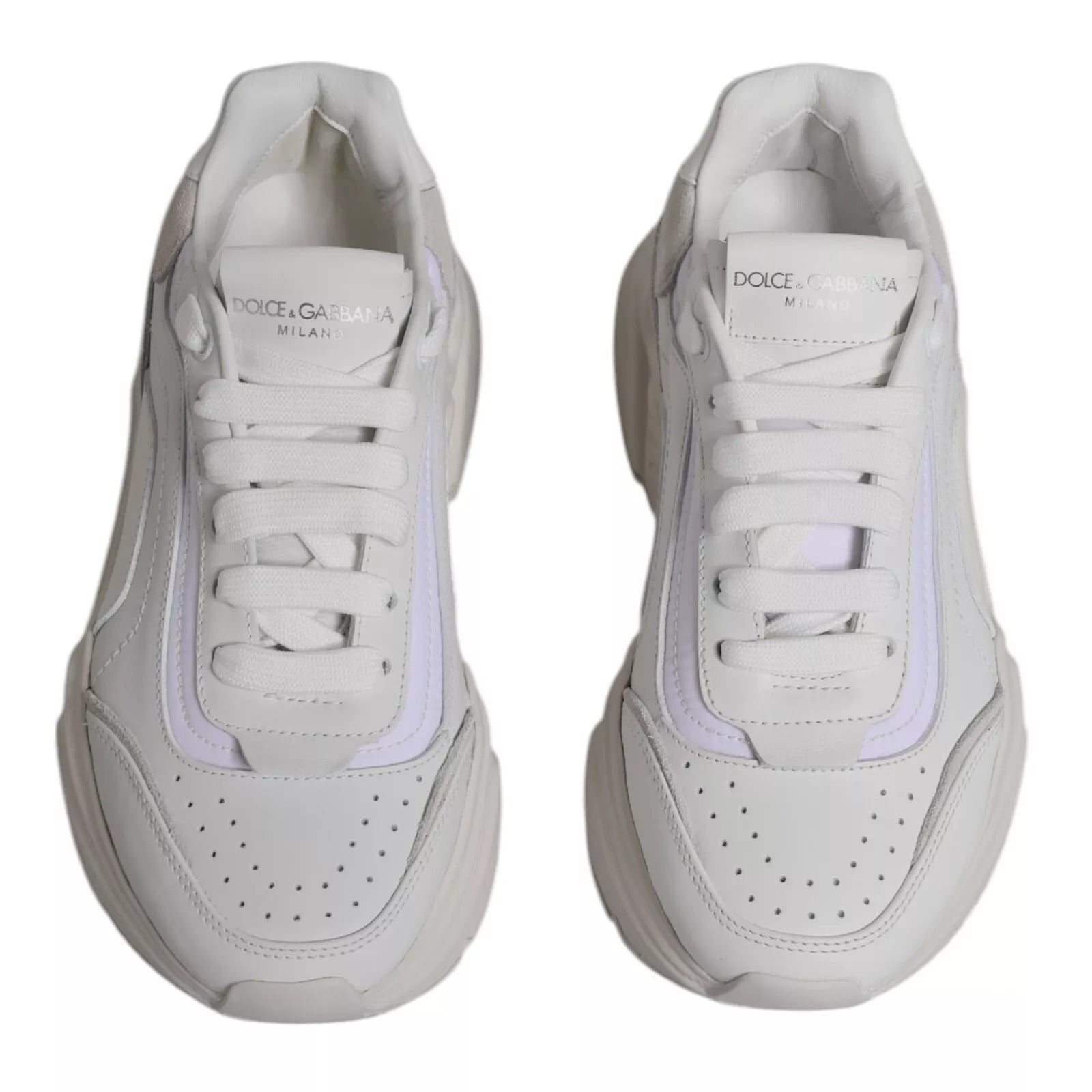 Dolce & Gabbana White Daymaster Low Top Mens Sneakers Shoes | Regal Royce