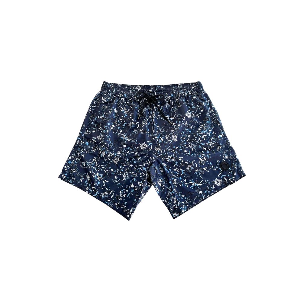 Trussardi Beachwear Blue Polyester Men Swim Short | Regal Royce