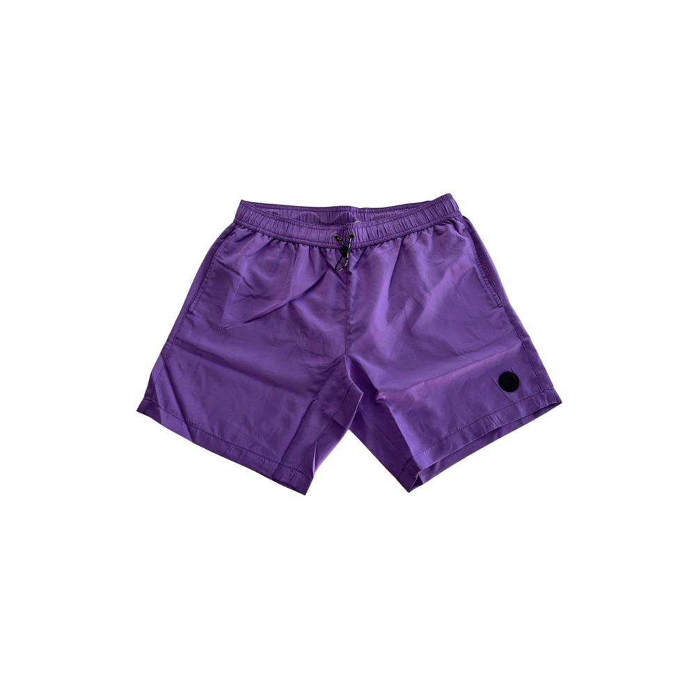 Trussardi Beachwear Purple Polyester Men Swim Short | Regal Royce