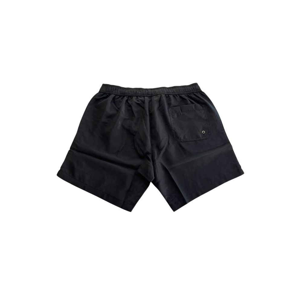 Trussardi Beachwear Black Polyester Men's Swim Short | Regal Royce