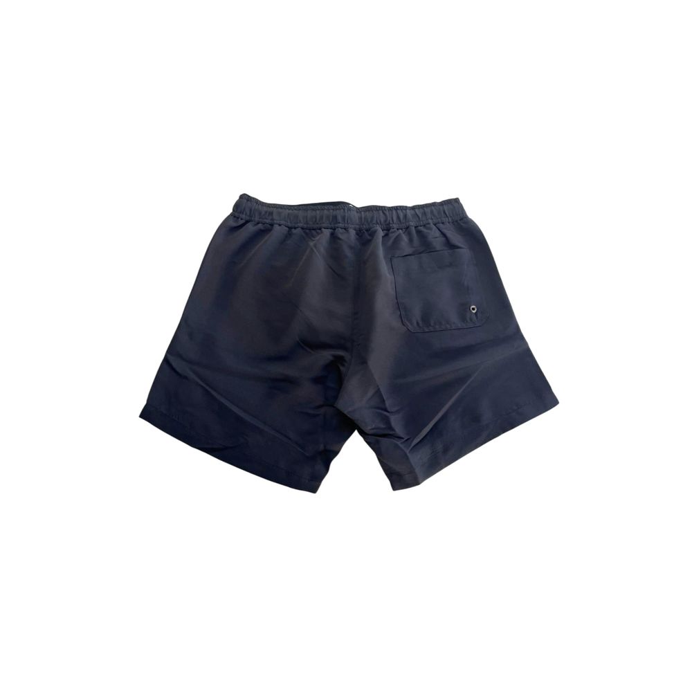 Trussardi Beachwear Black Polyester Men Swim Shorts | Regal Royce
