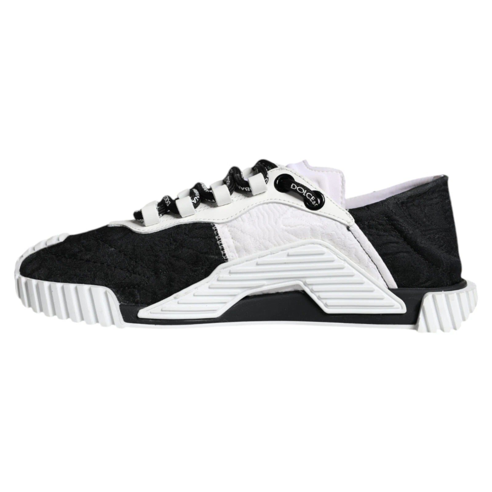 Dolce & Gabbana White Black Low Top NS1 Sneakers Shoes | Regal Royce
