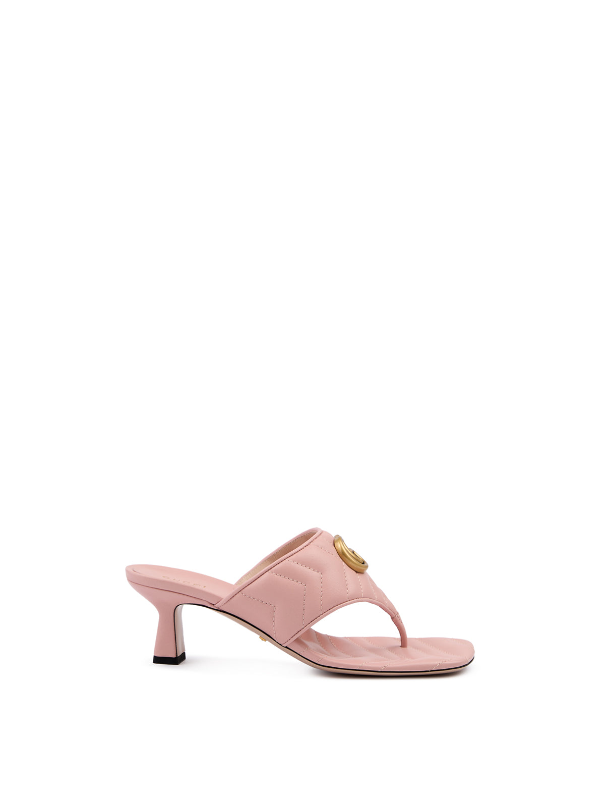 Gucci Mystic Pink Nappa Charlotte Leather Sandals | Regal Royce