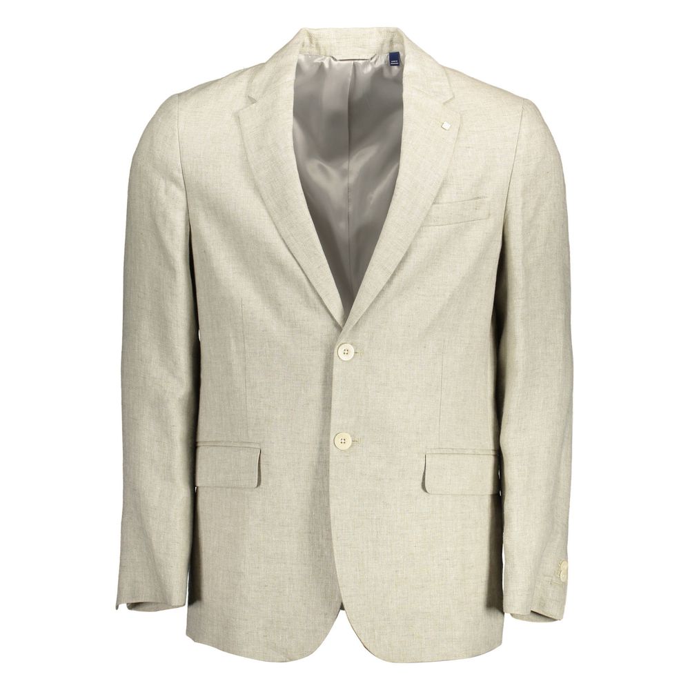 Gant Beige Linen Jackets & Coat | Regal Royce