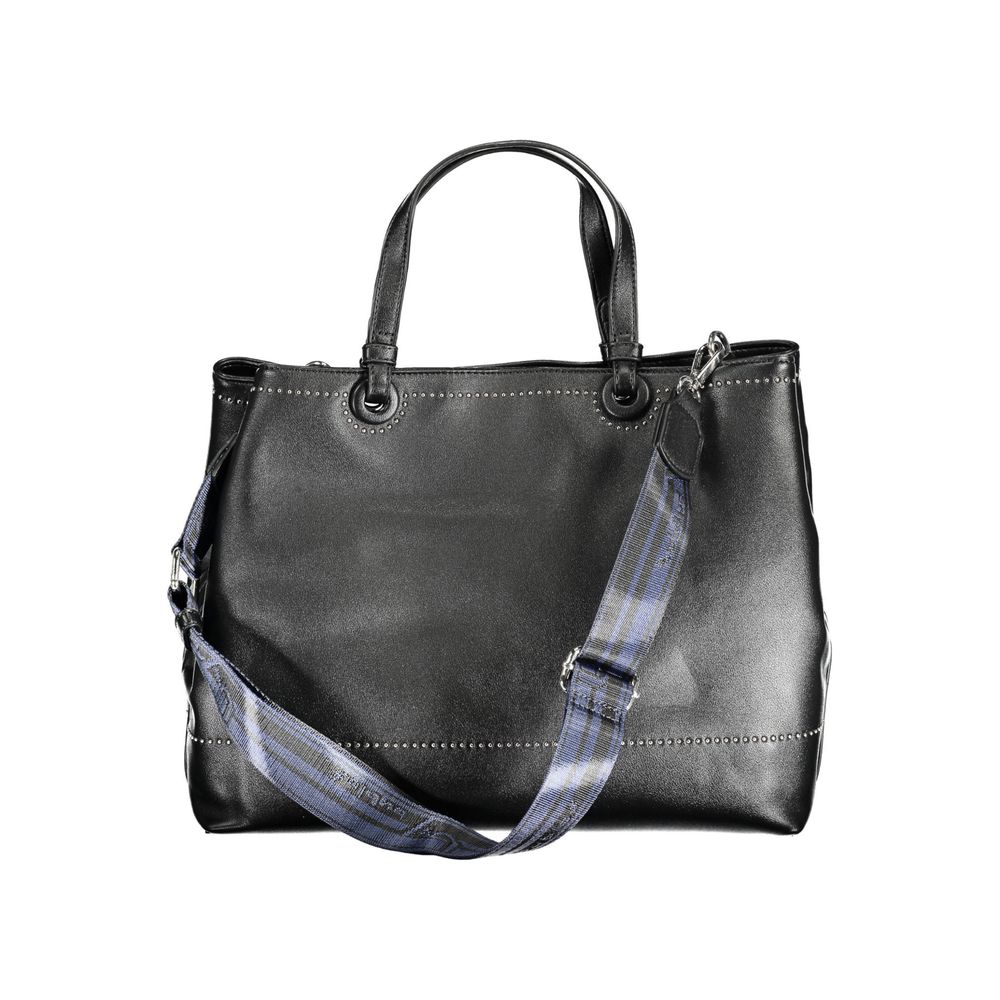 BYBLOS Black Polyurethane Women Handbag | Regal Royce
