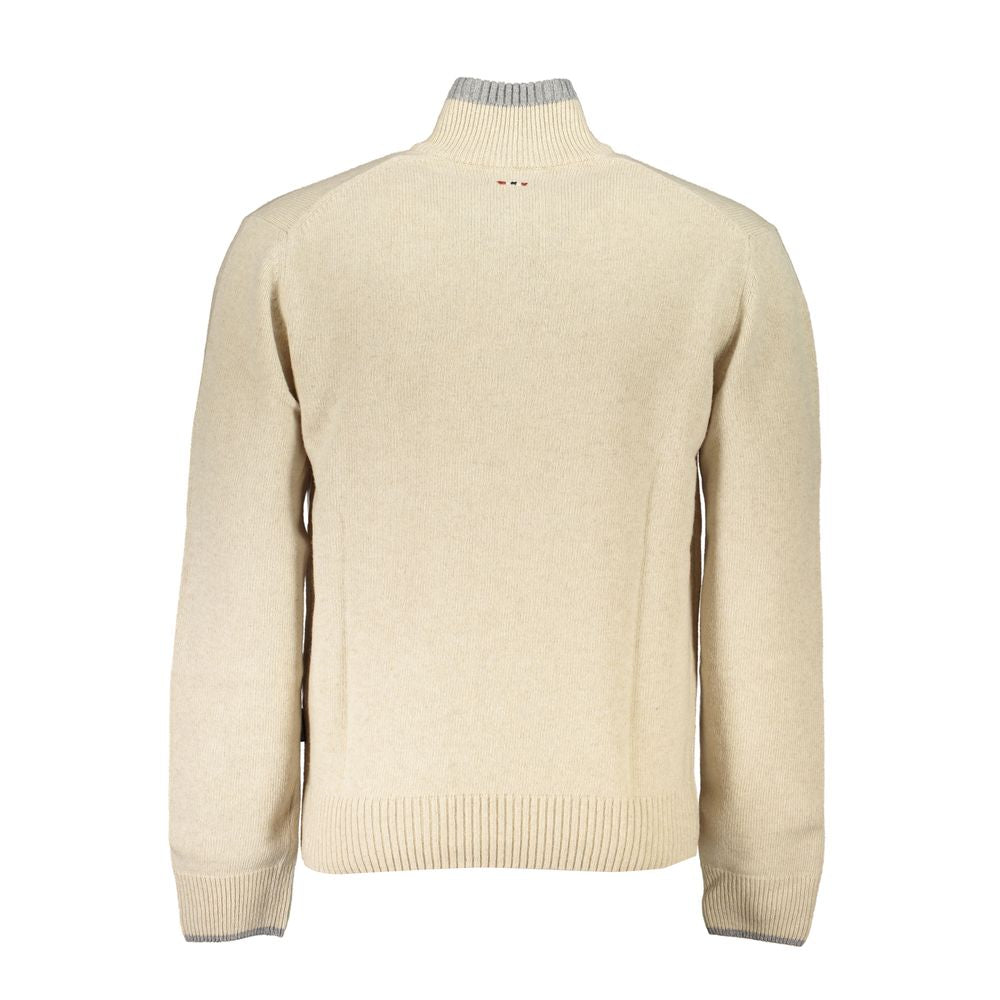 Napapijri Beige Tessuto Men Sweater | Regal Royce