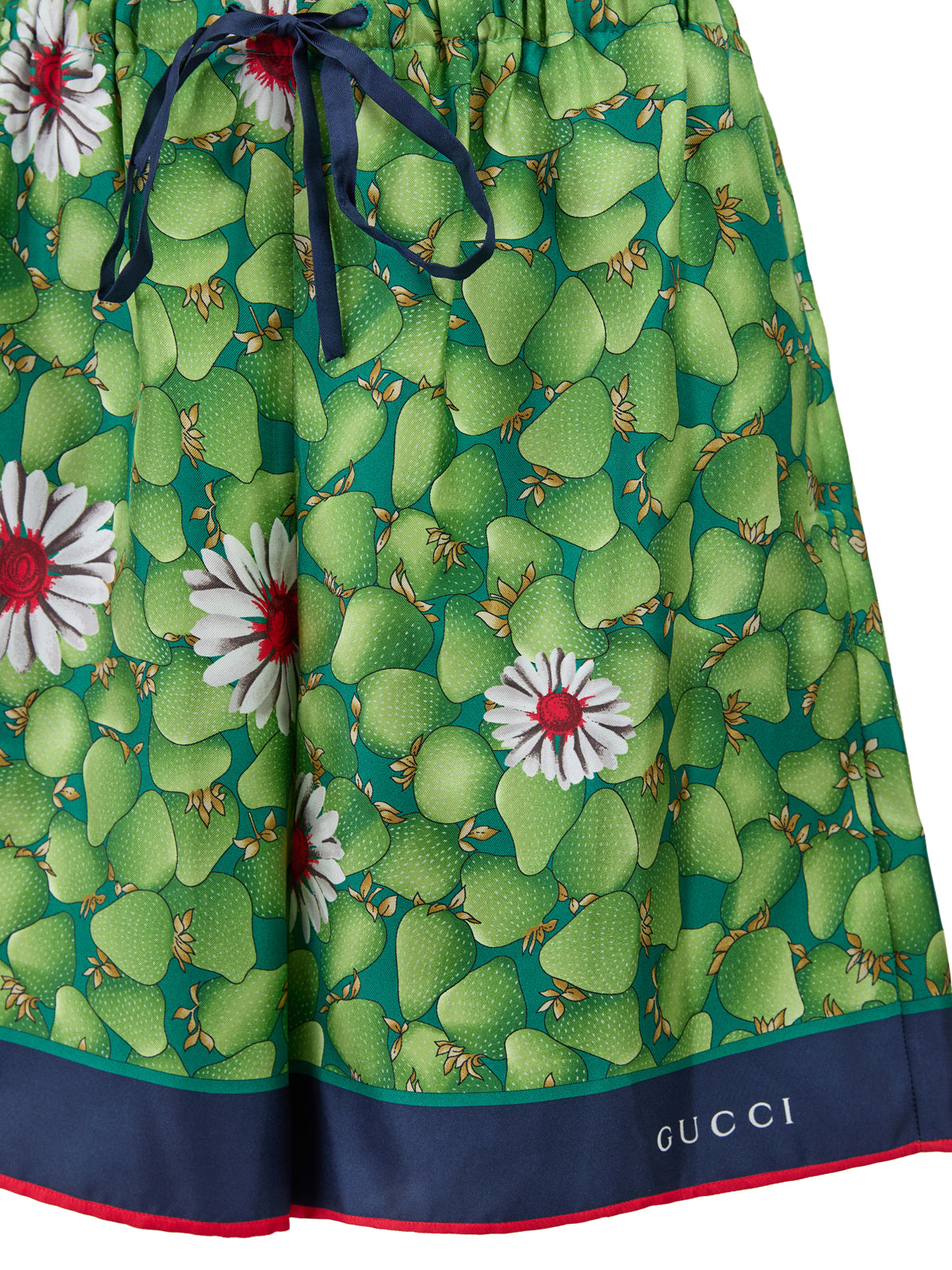 Gucci Green Flower Printed Silk Shorts | Regal Royce