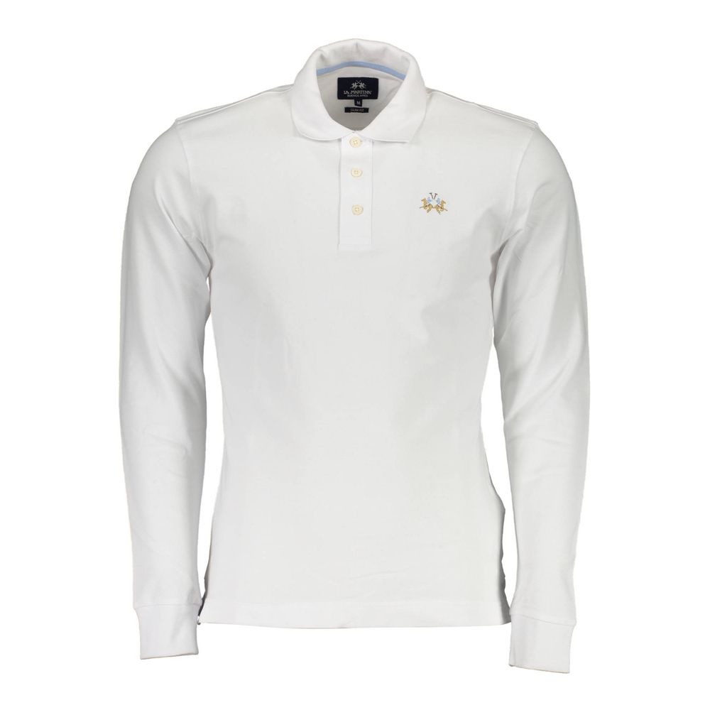 La Martina Elegant Slim Fit Polo with Embroidery Details | Regal Royce