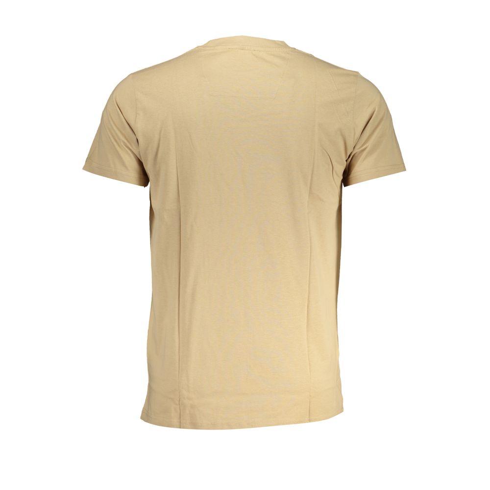 Cavalli Class Beige Cotton Men T-Shirt | Regal Royce
