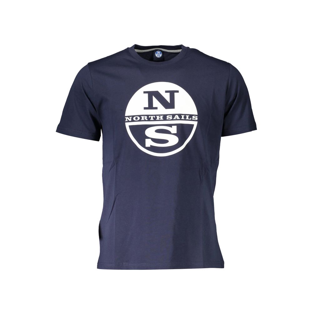 North Sails Blue Cotton Men T-Shirt | Regal Royce