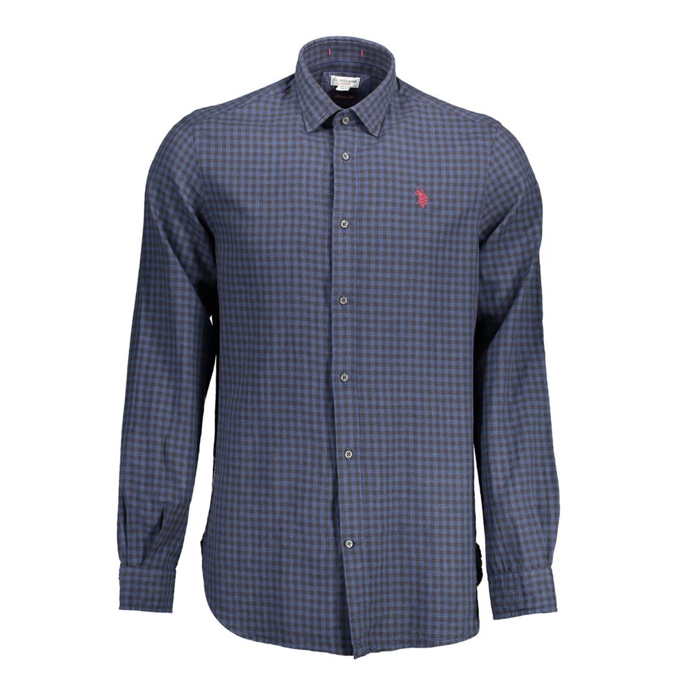 U.S. POLO ASSN. Blue Cotton Men's Shirt | Regal Royce