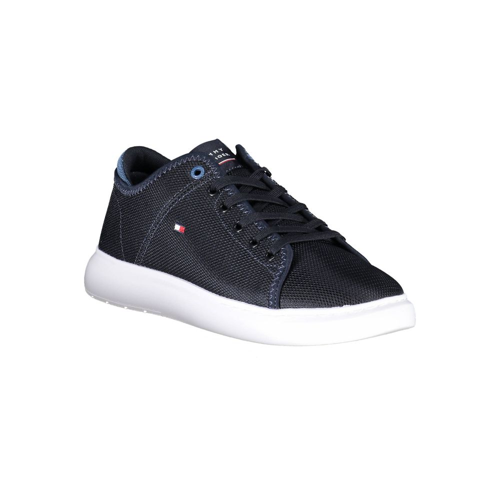 Tommy Hilfiger Blue Recycled Polyester Men Sneaker | Regal Royce