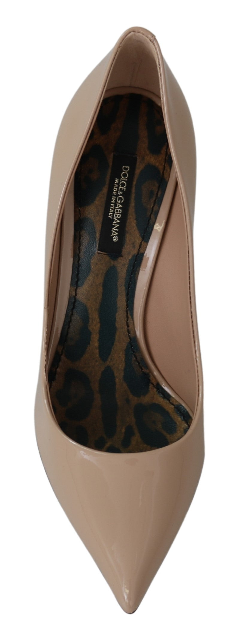 Dolce & Gabbana Beige Patent Leather Stiletto Heel Pumps | Regal Royce