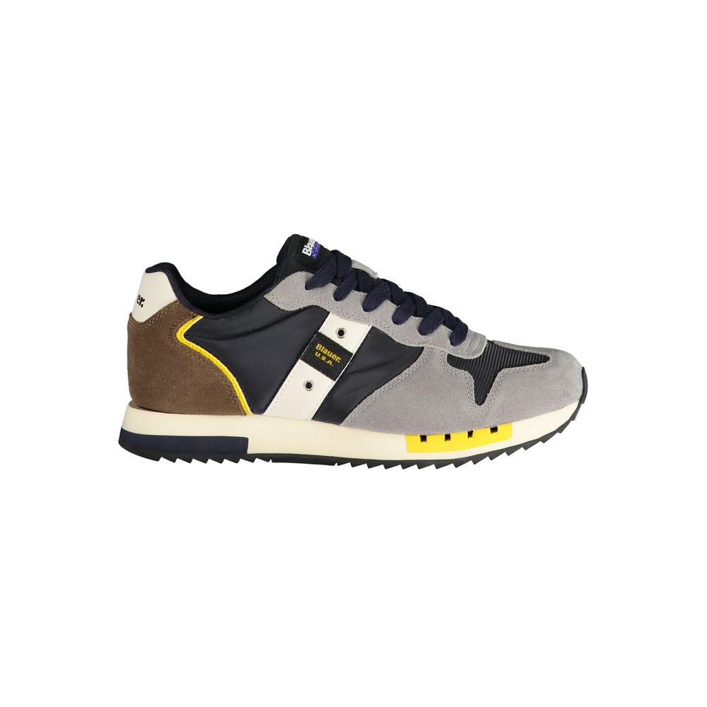 Blauer Grigio Polyurethane Men Sneaker | Regal Royce