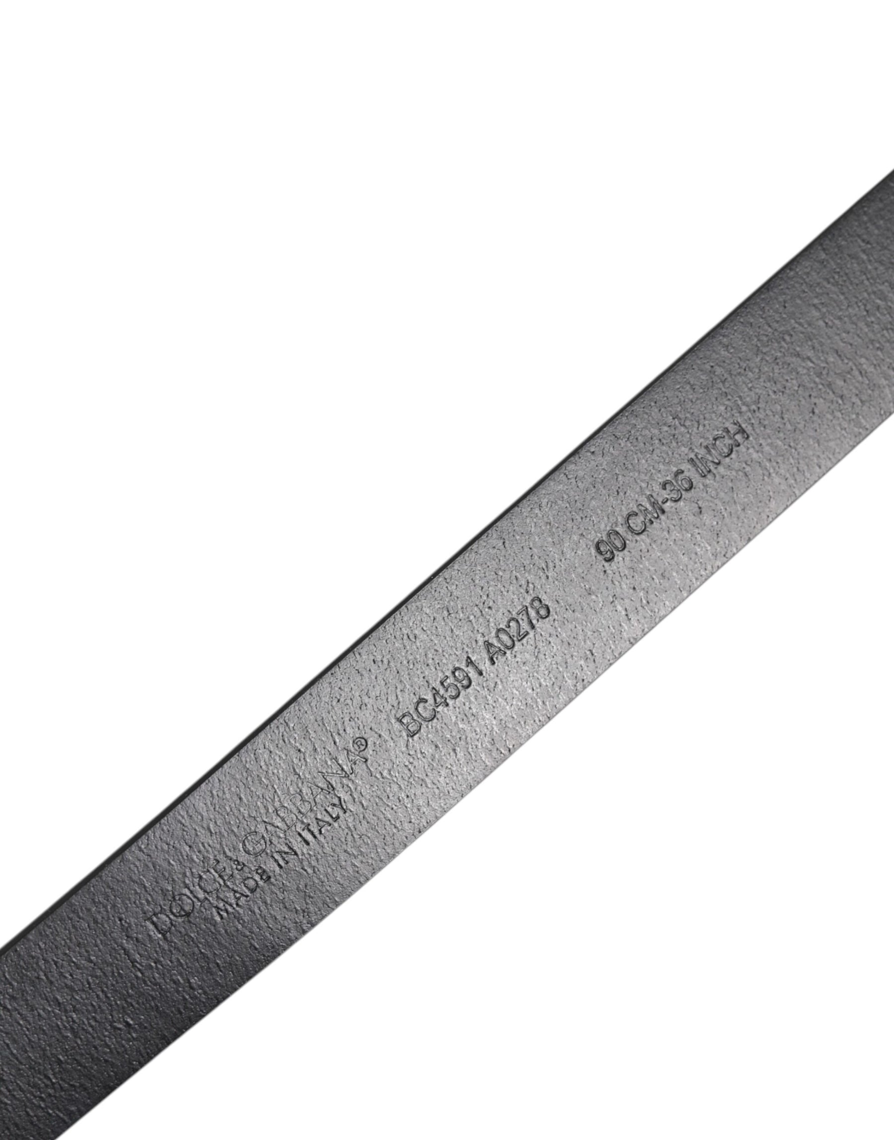 Dolce & Gabbana Brown Leather Gold Rectangle Buckle Belt | Regal Royce