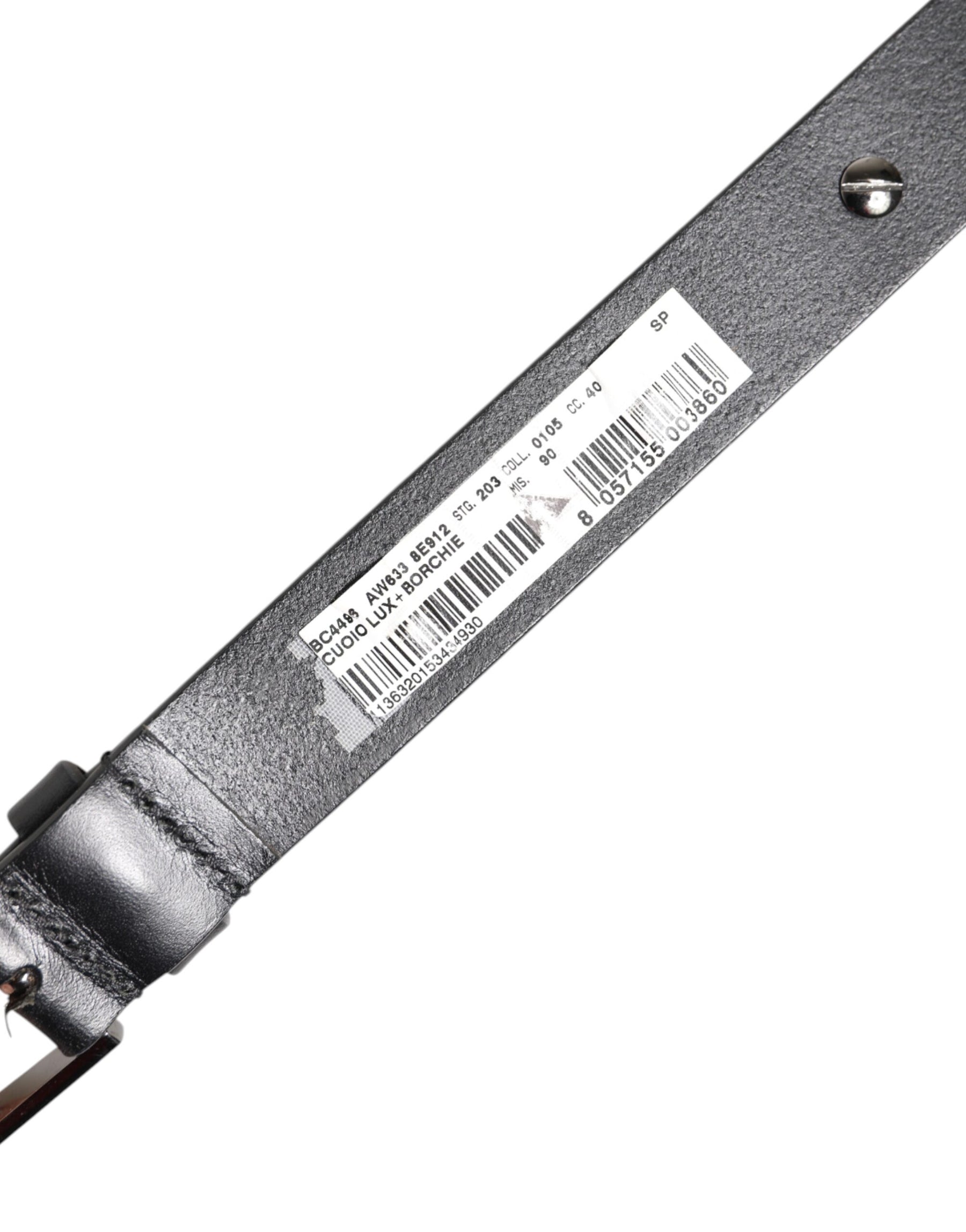 Dolce & Gabbana Black Luxury Leather DG Studs Buckle Belt | Regal Royce