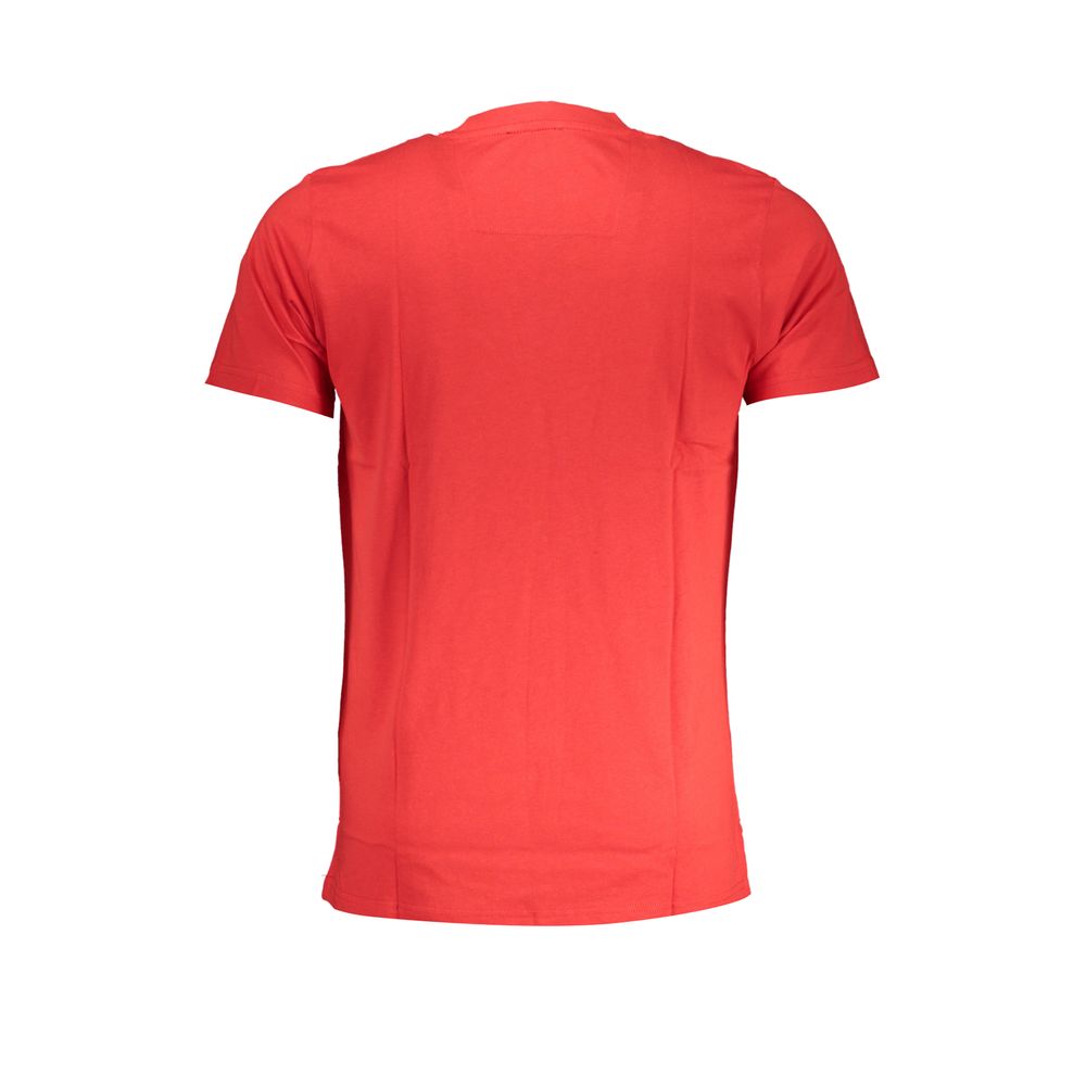Cavalli Class Red Cotton Men T-Shirt | Regal Royce