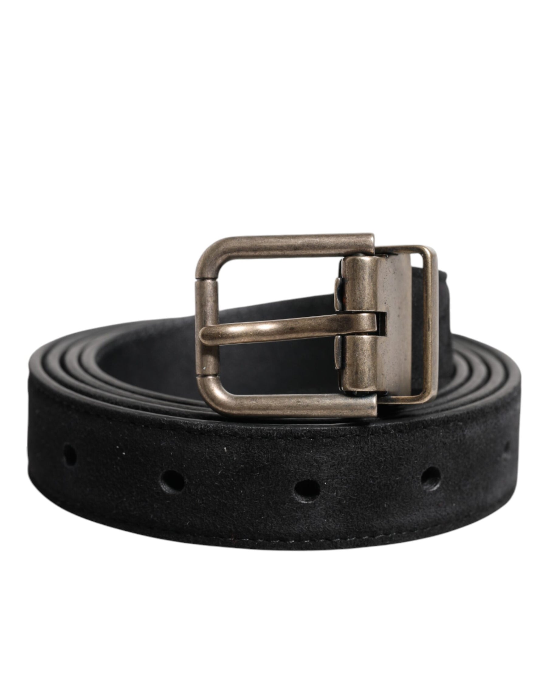Dolce & Gabbana Black Calf Leather Classic Metal Buckle Belt | Regal Royce