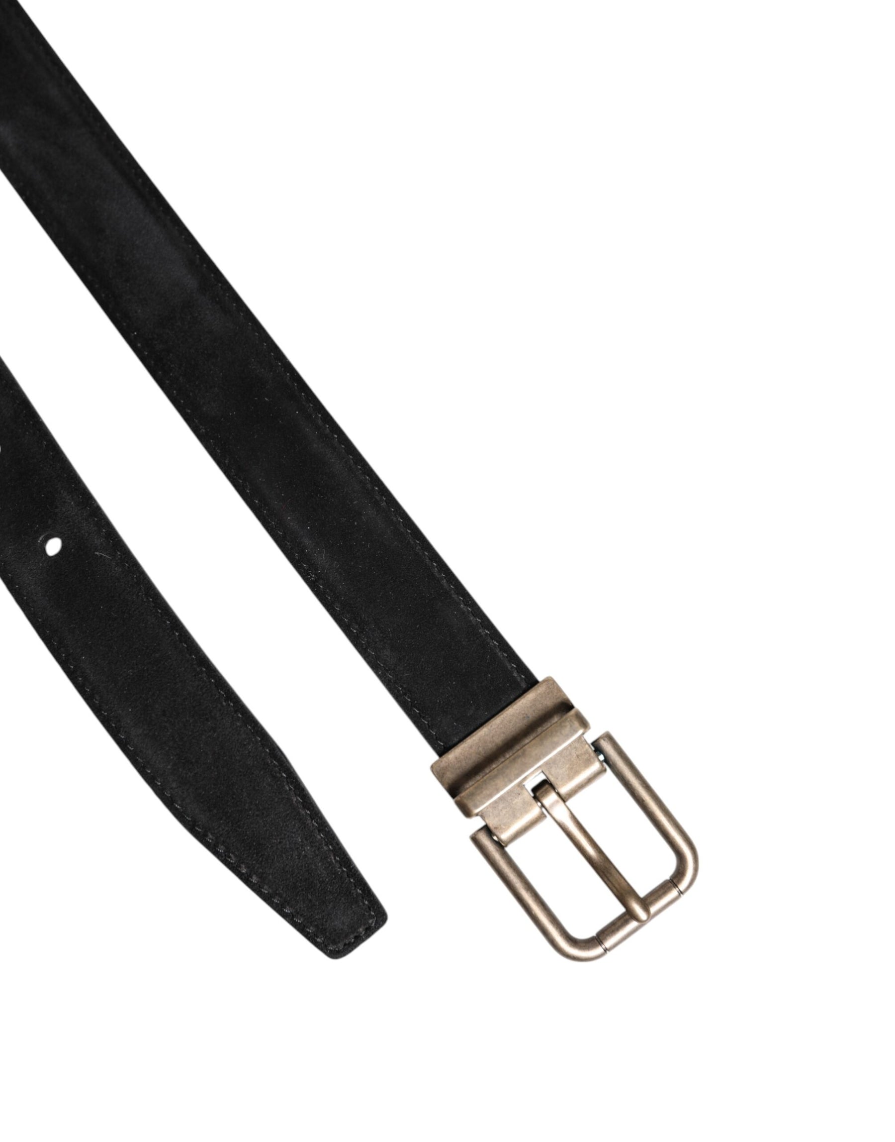 Dolce & Gabbana Black Calf Leather Classic Metal Buckle Belt | Regal Royce