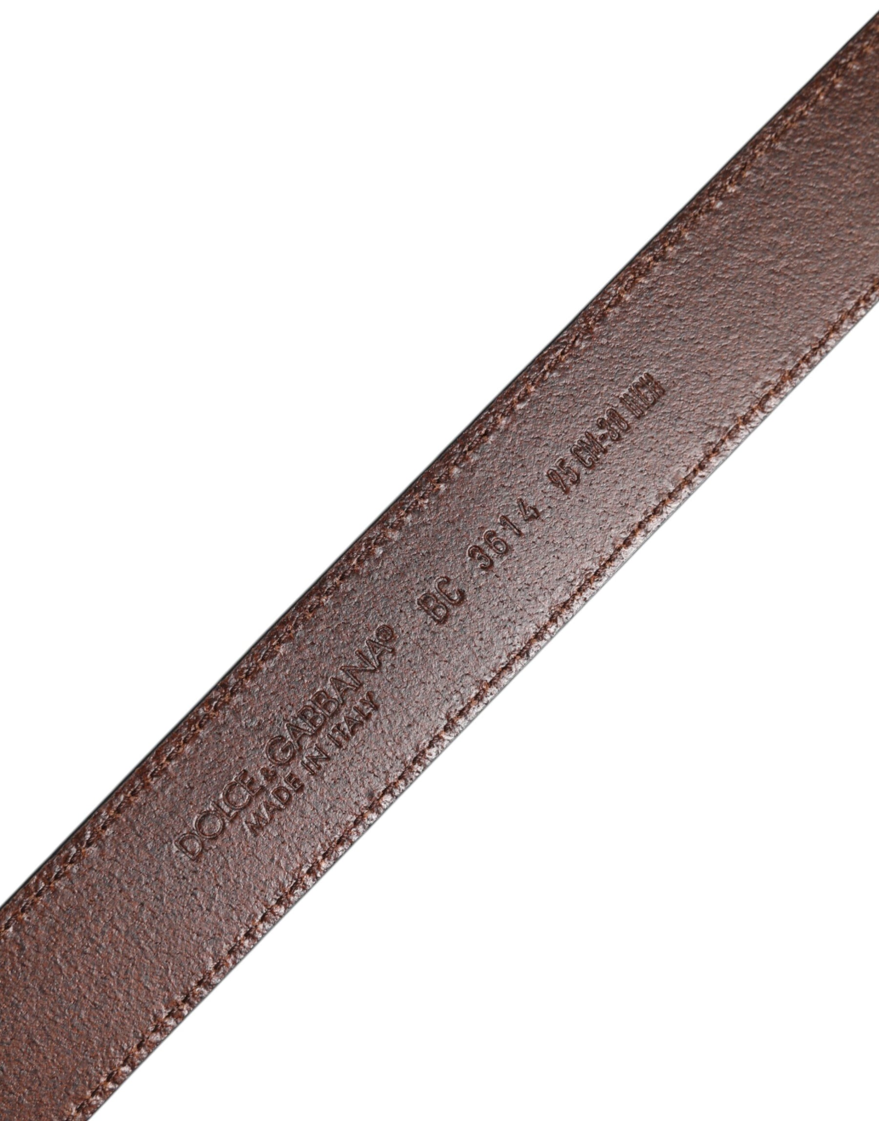 Dolce & Gabbana Green Classic Leather Metal Buckle Belt | Regal Royce