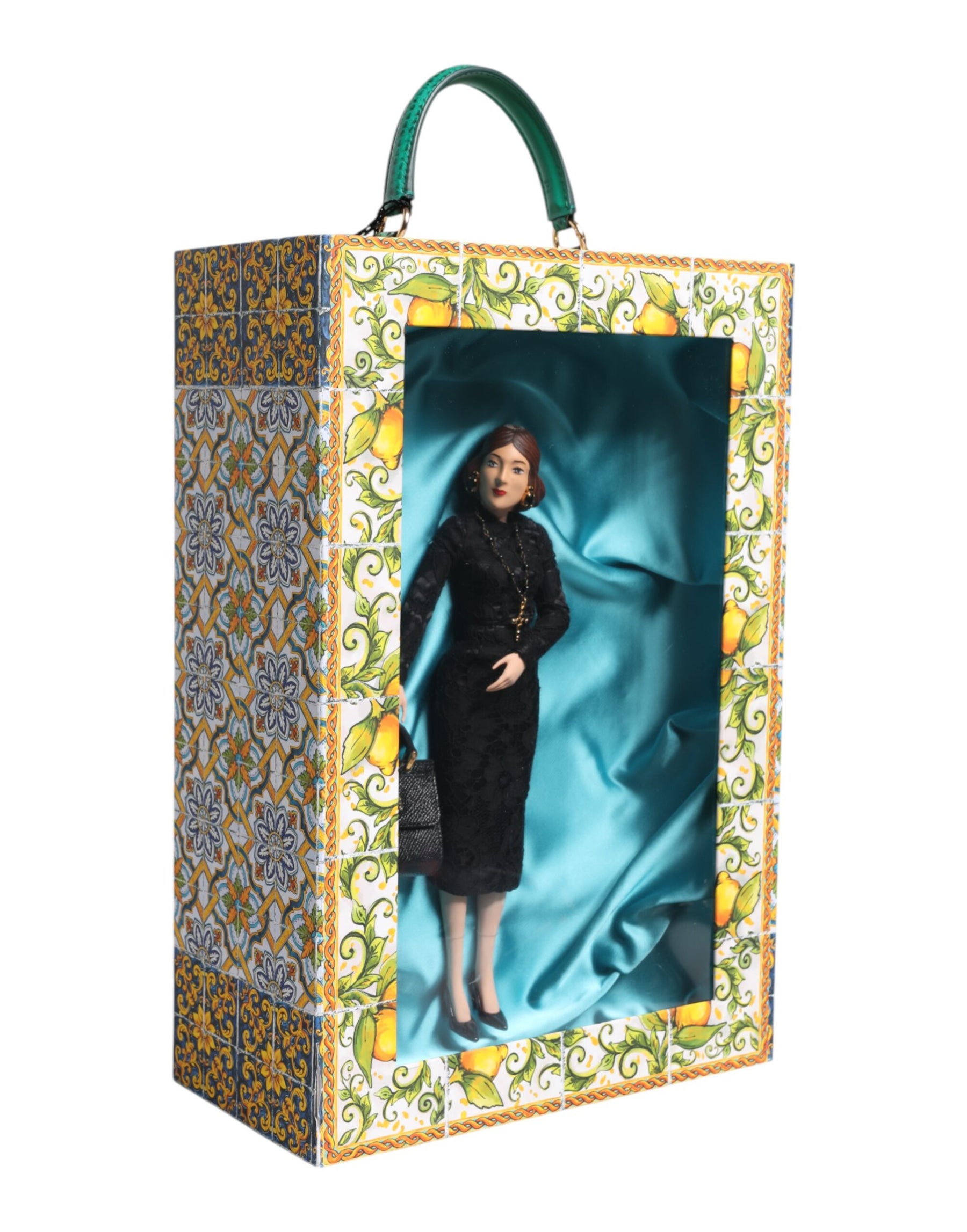 Dolce & Gabbana Black Dress MARIA Porcelain Fashion Show Leather Sicily Dolls | Regal Royce