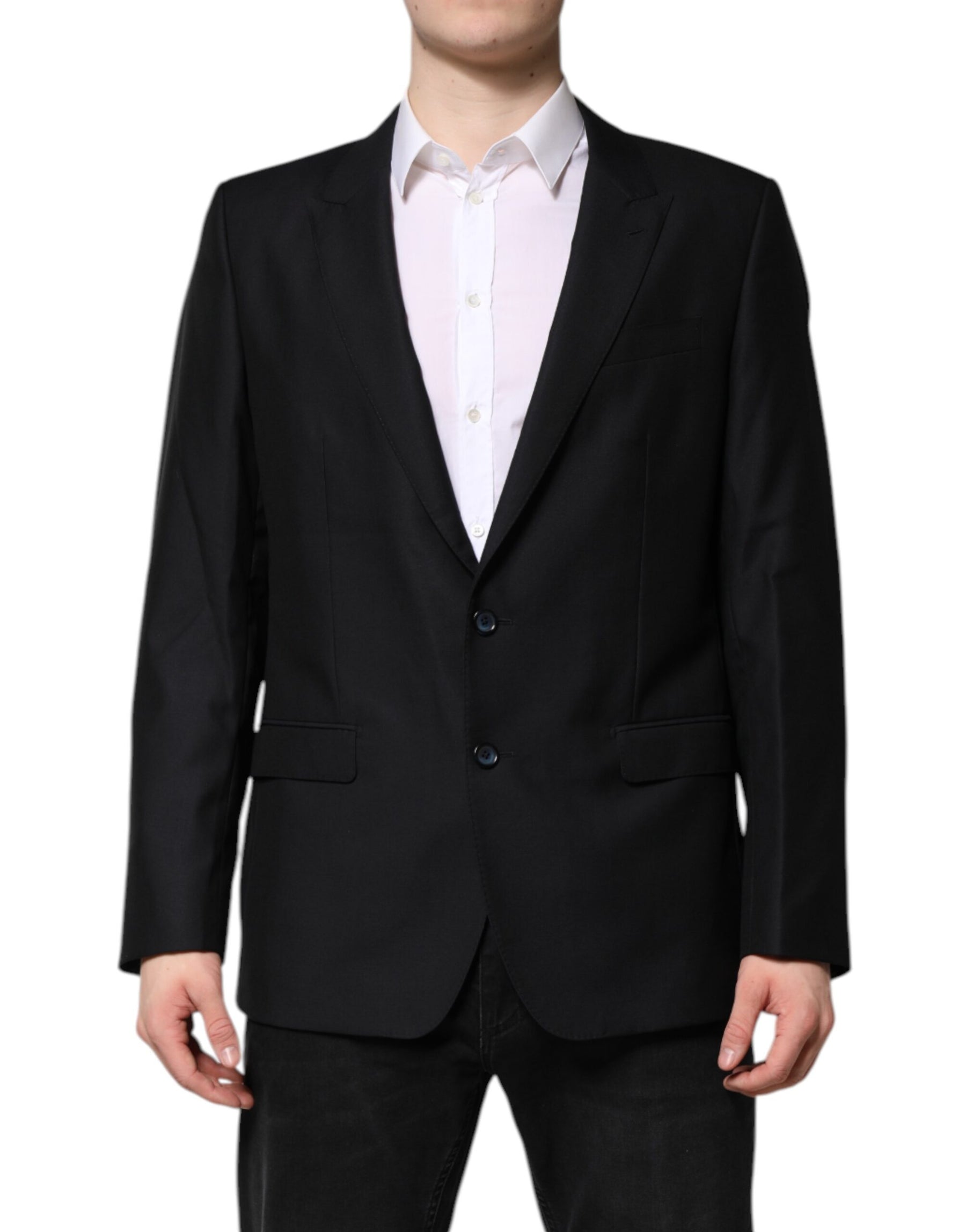 Dolce & Gabbana Dark Blue MARTINI Wool Blazer Coat Jacket | Regal Royce