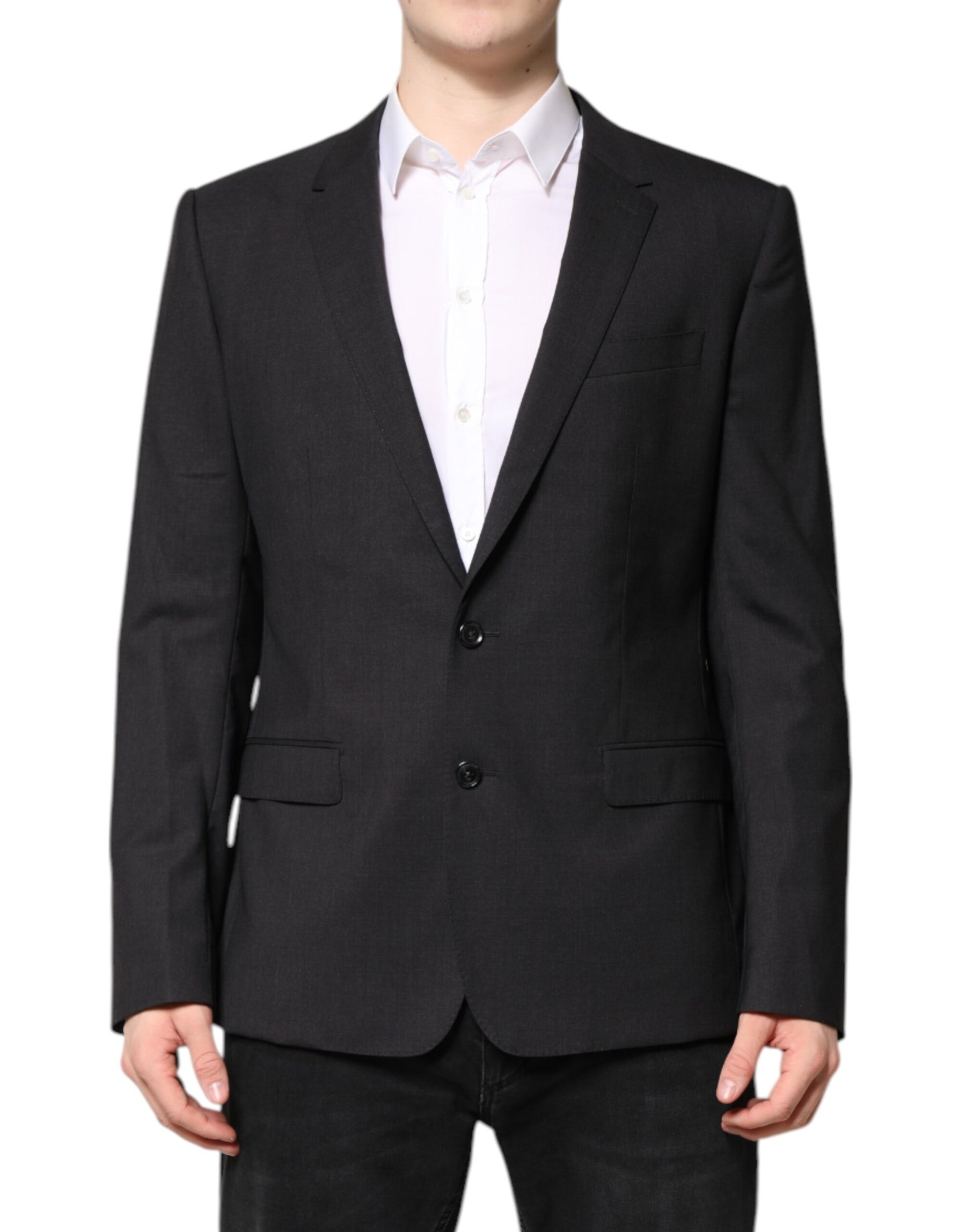 Dolce & Gabbana Dark Gray MARTINI Single Breasted Jacket | Regal Royce