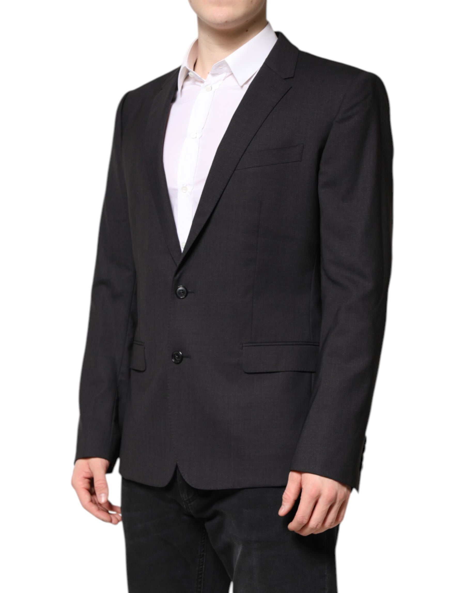 Dolce & Gabbana Dark Gray MARTINI Single Breasted Jacket | Regal Royce