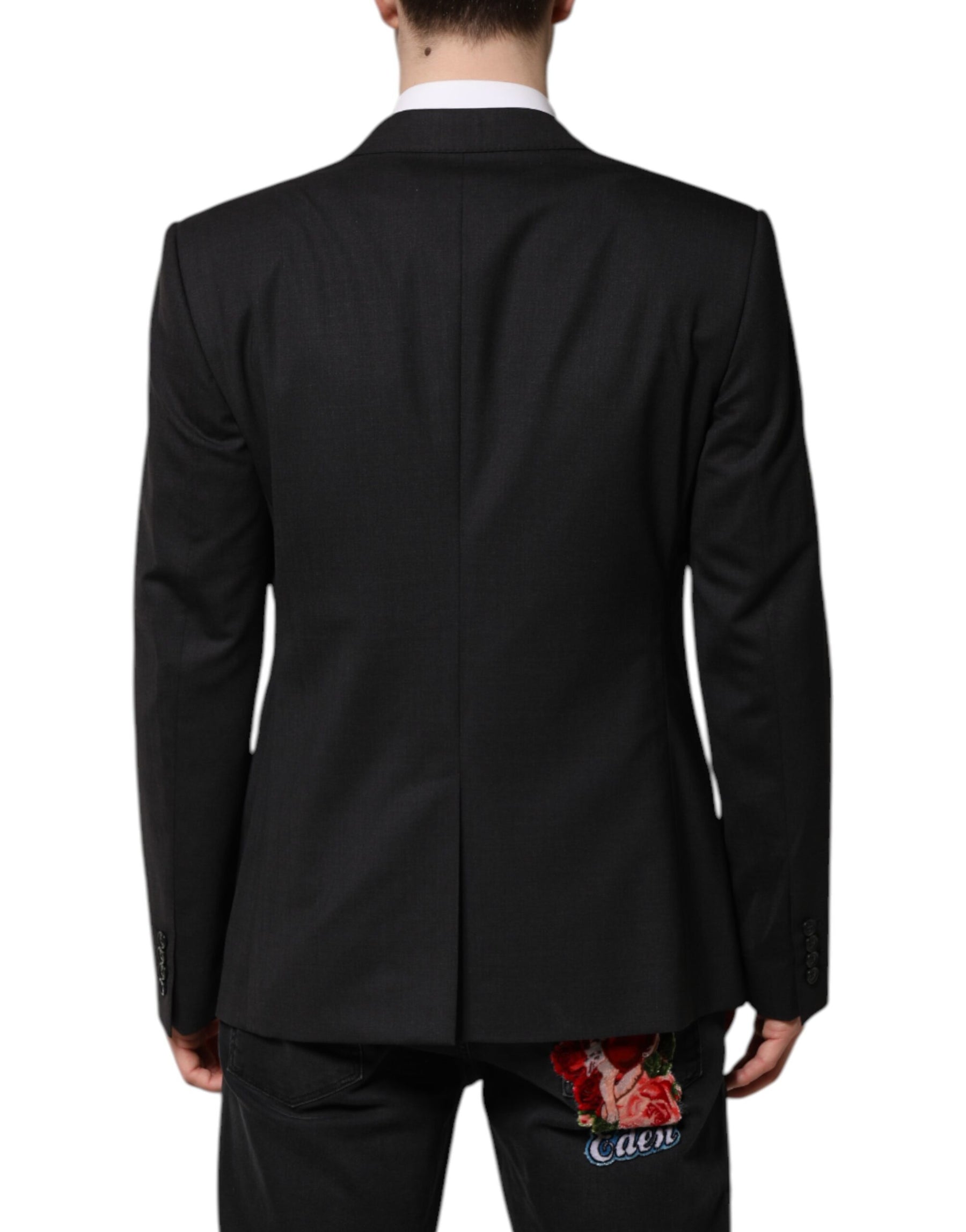 Dolce & Gabbana Dark Gray MARTINI Single Breasted Jacket | Regal Royce