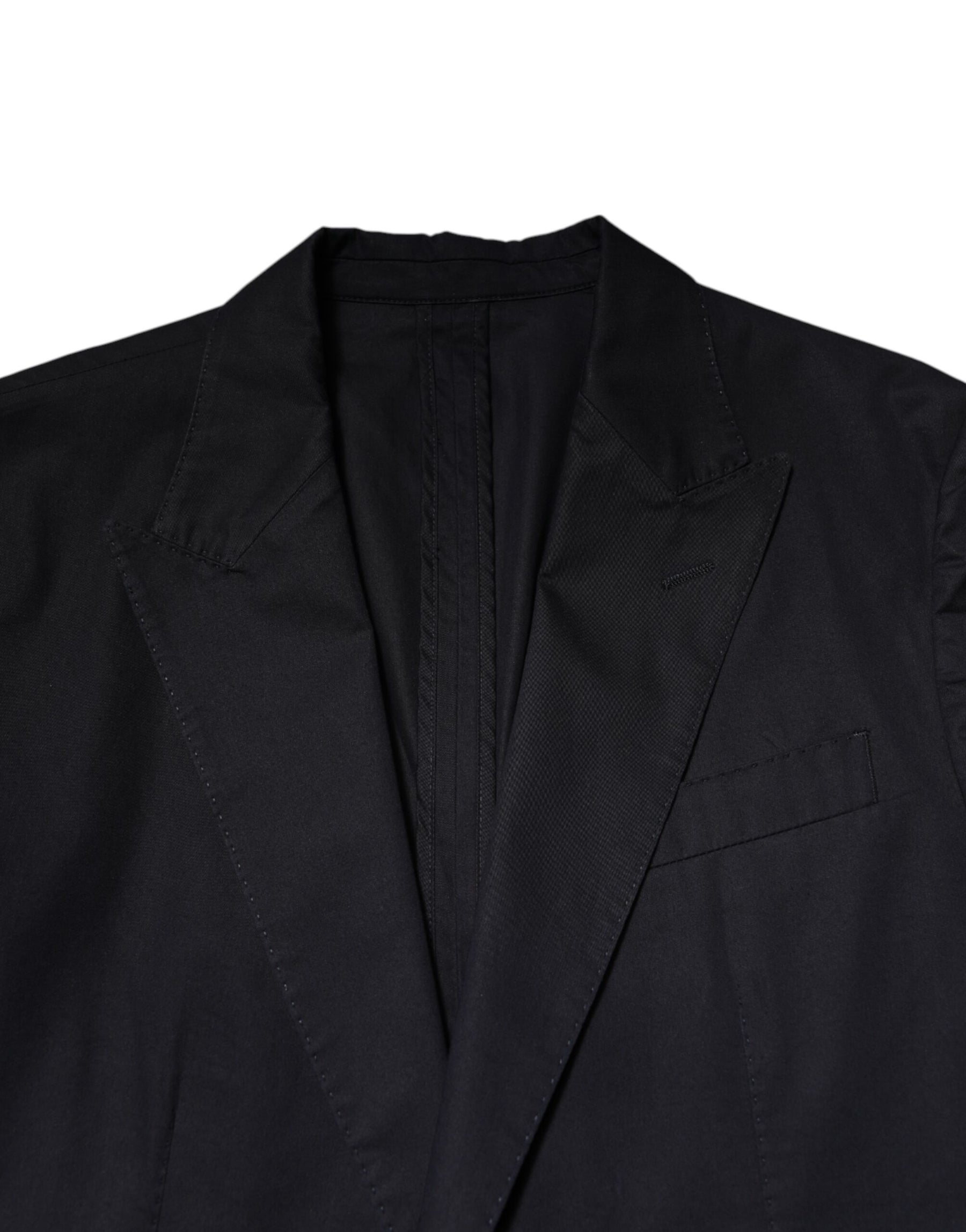 Dolce & Gabbana Dark Blue TAORMINA Cotton Blazer Suit Jacket | Regal Royce