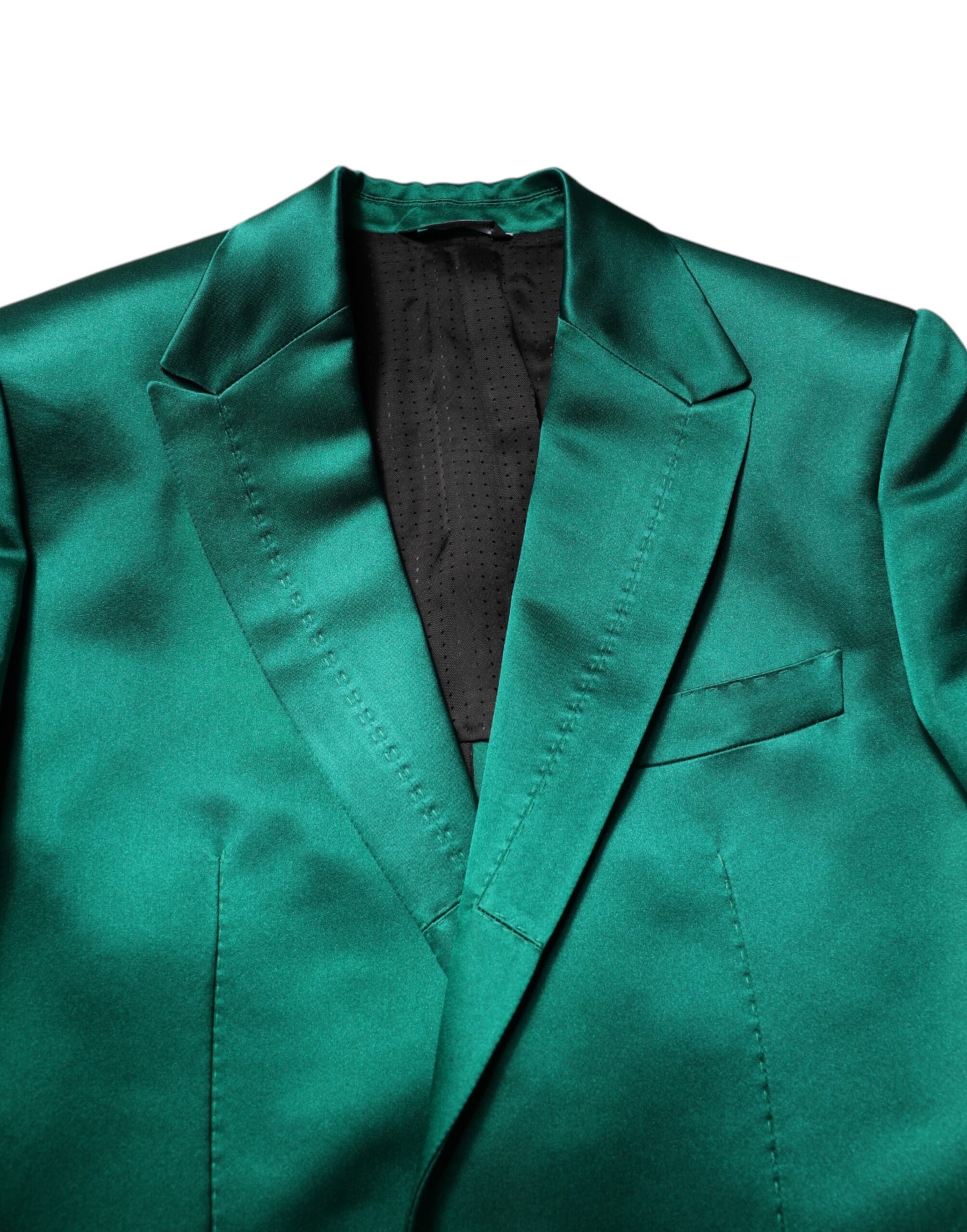 Dolce & Gabbana Green Silk 3 Piece Single Breasted Suit | Regal Royce