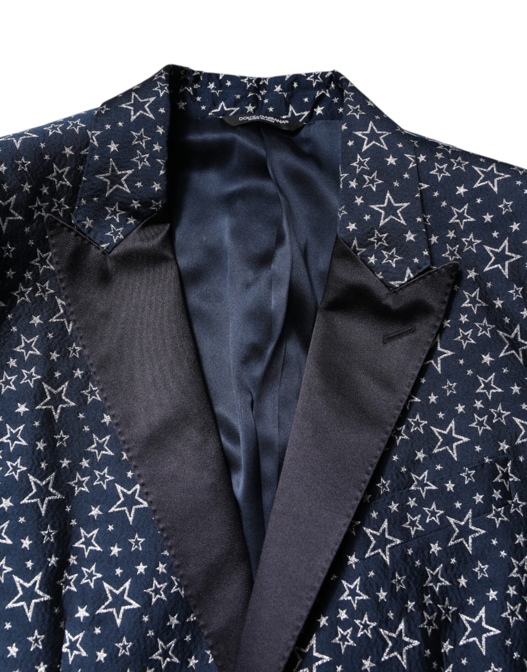 Dolce & Gabbana Blue MARTINI Star Jacquard 3 Piece Suit | Regal Royce
