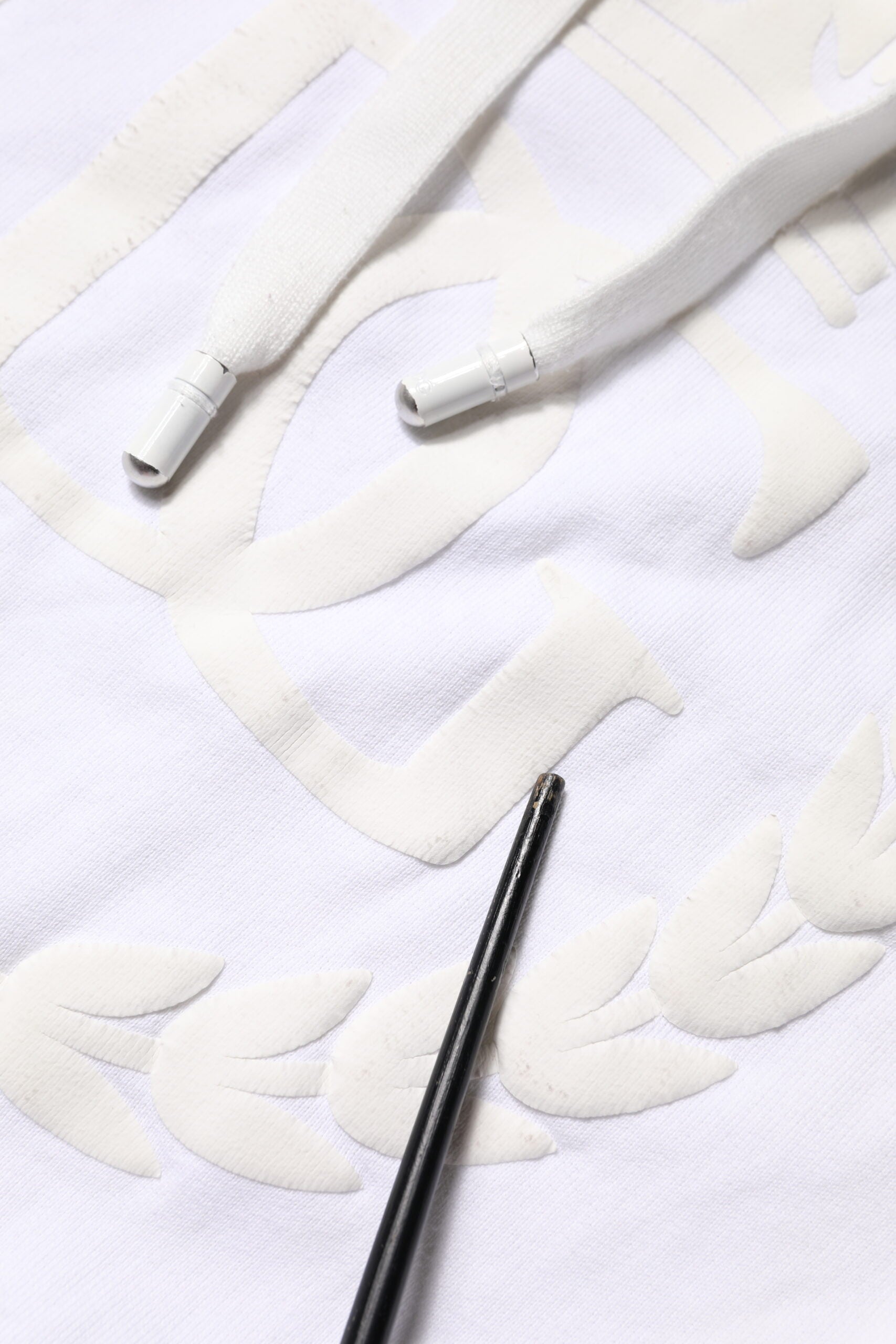 Dolce & Gabbana White Embossed Logo Hooded Sweatshirt Sweater | Regal Royce