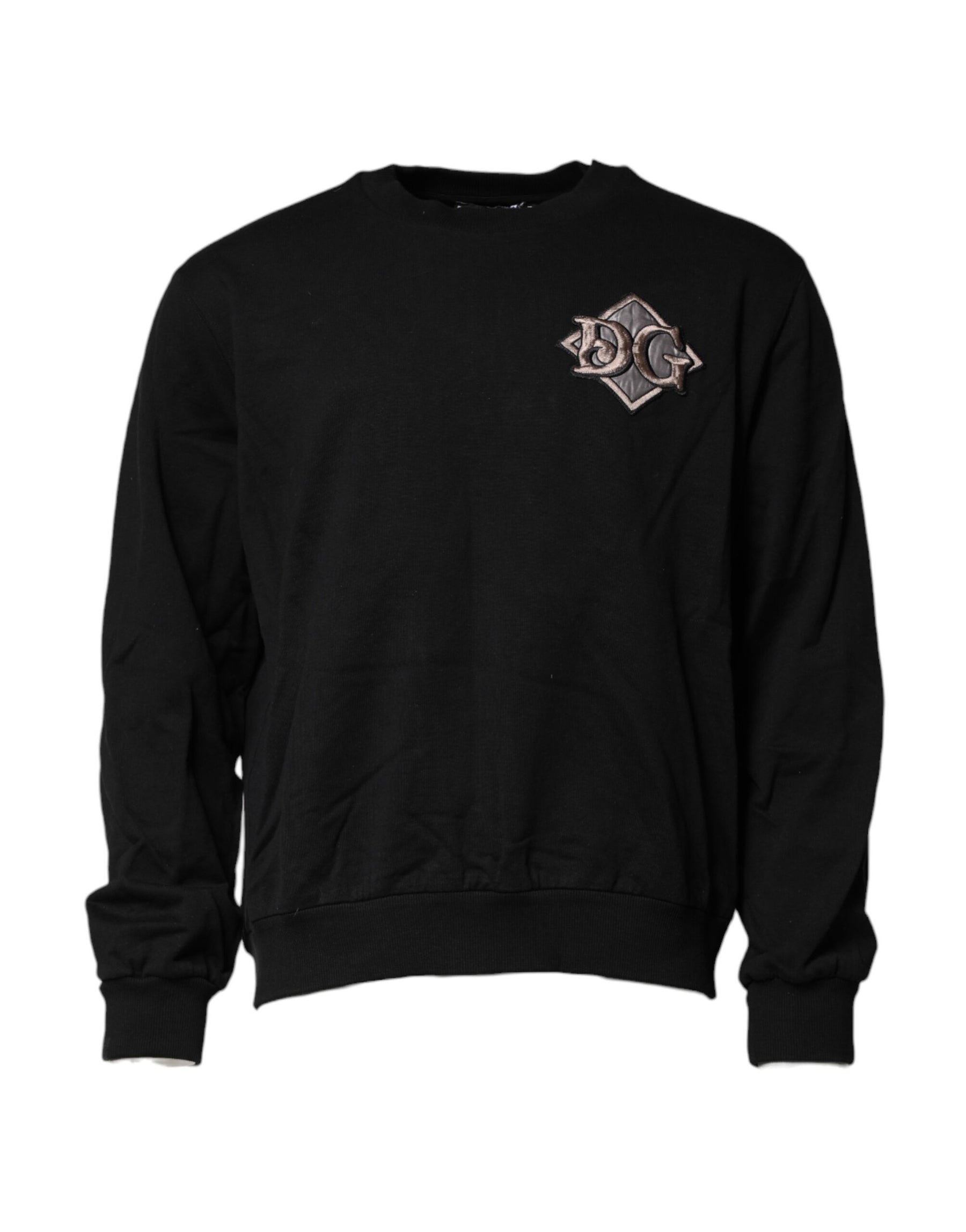 Dolce & Gabbana Black Logo Embroidery Sweatshirt Sweater | Regal Royce