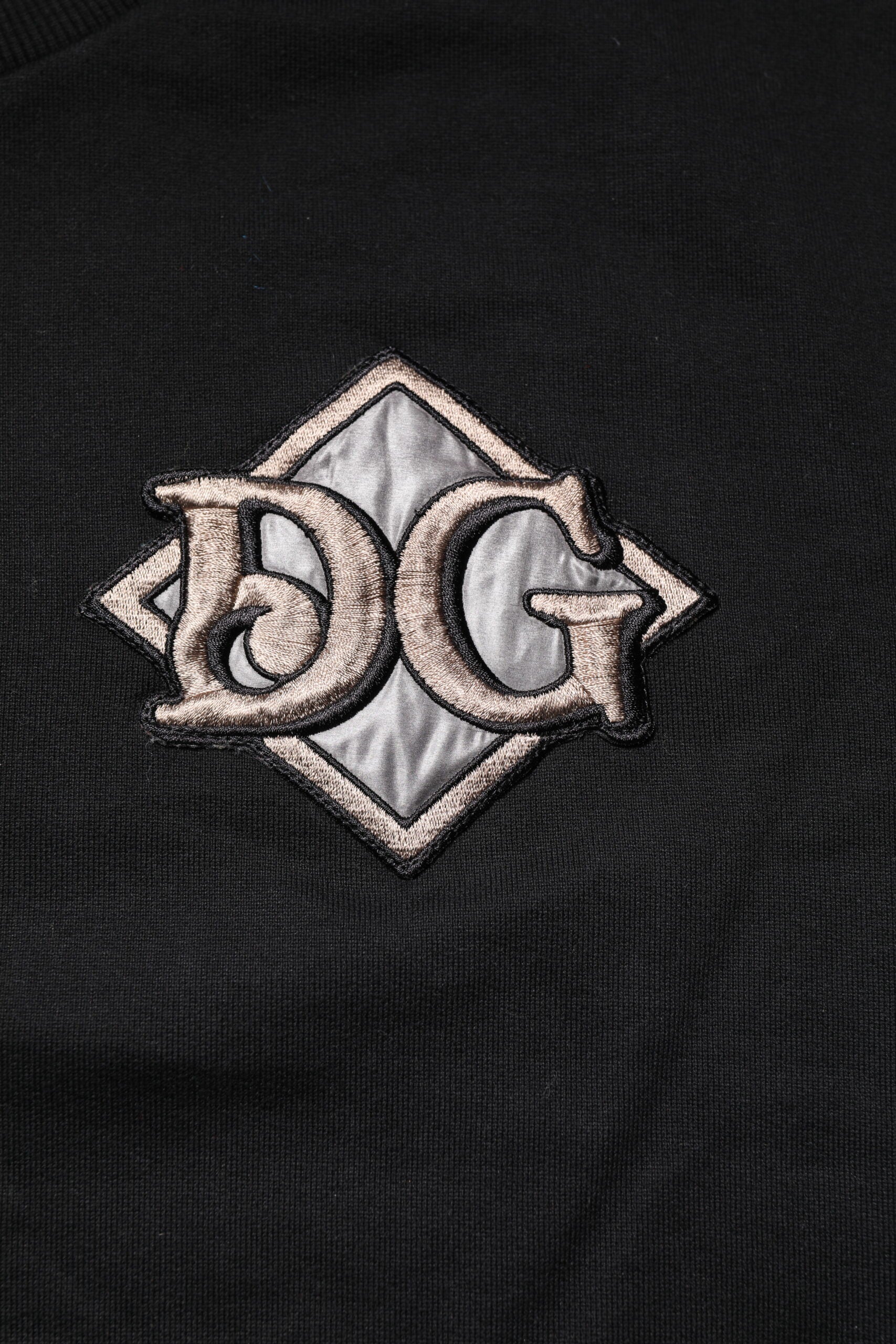 Dolce & Gabbana Black Logo Embroidery Sweatshirt Sweater | Regal Royce