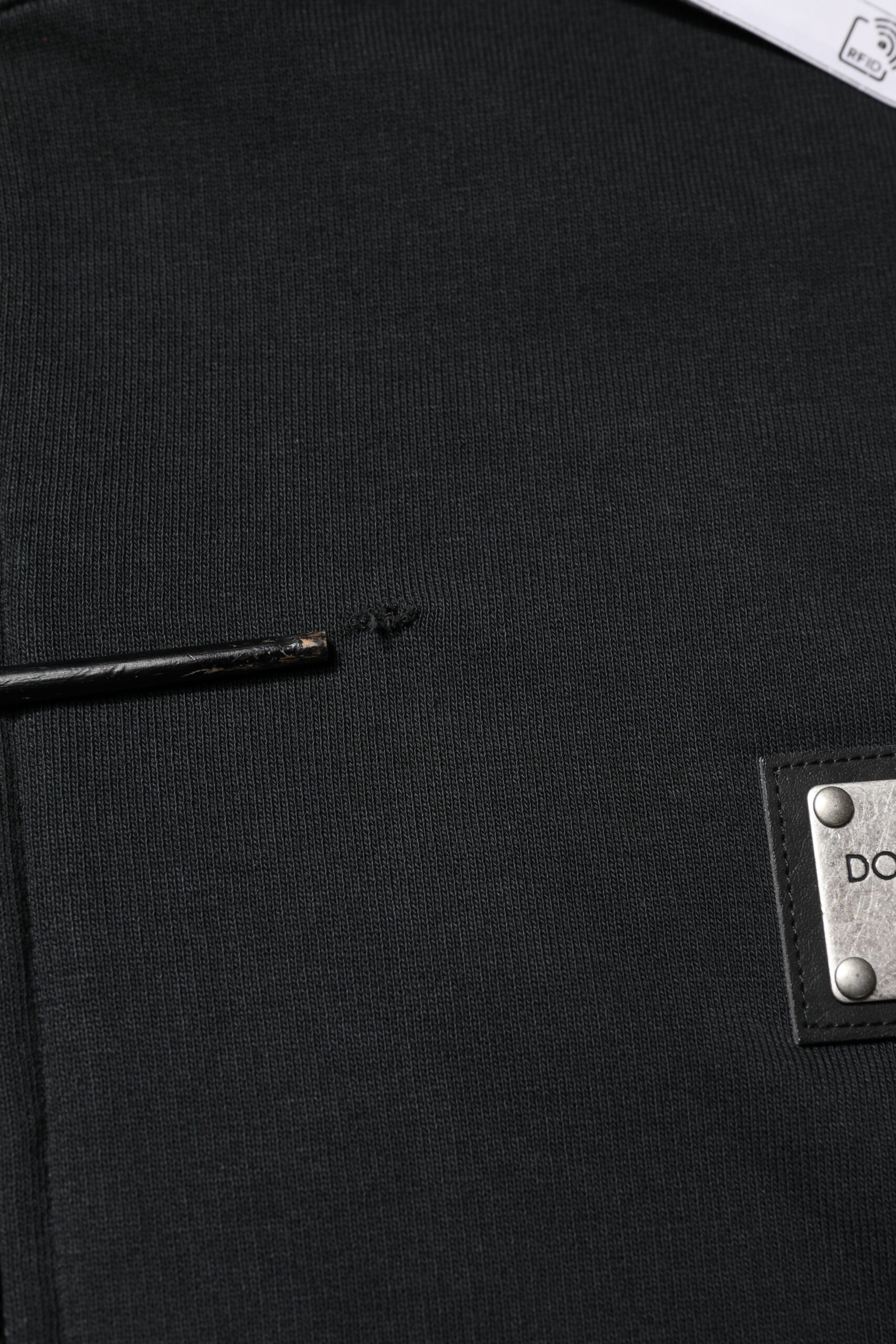 Dolce & Gabbana Black Logo Full Zip Hooded Men Sweatshirt Sweater | Regal Royce