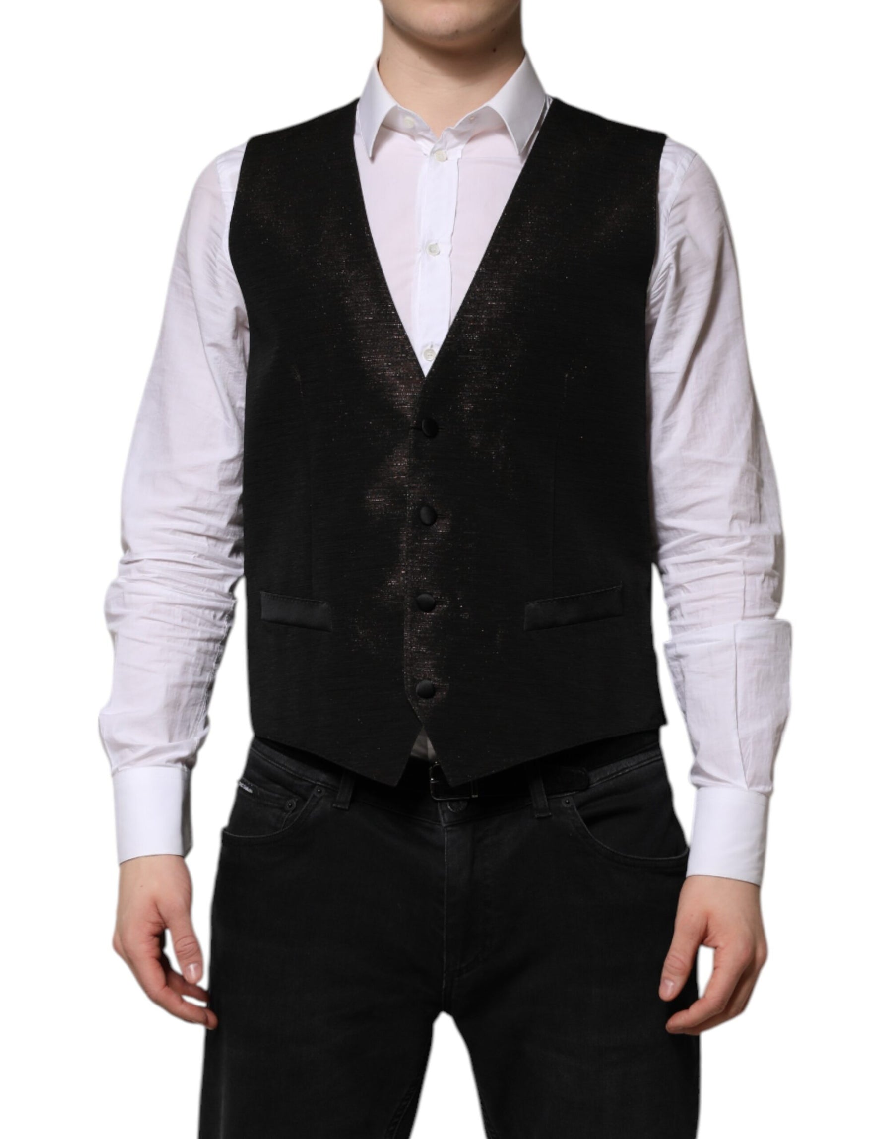 Dolce & Gabbana Dark Brown Dress Formal Men Waistcoat Vest | Regal Royce