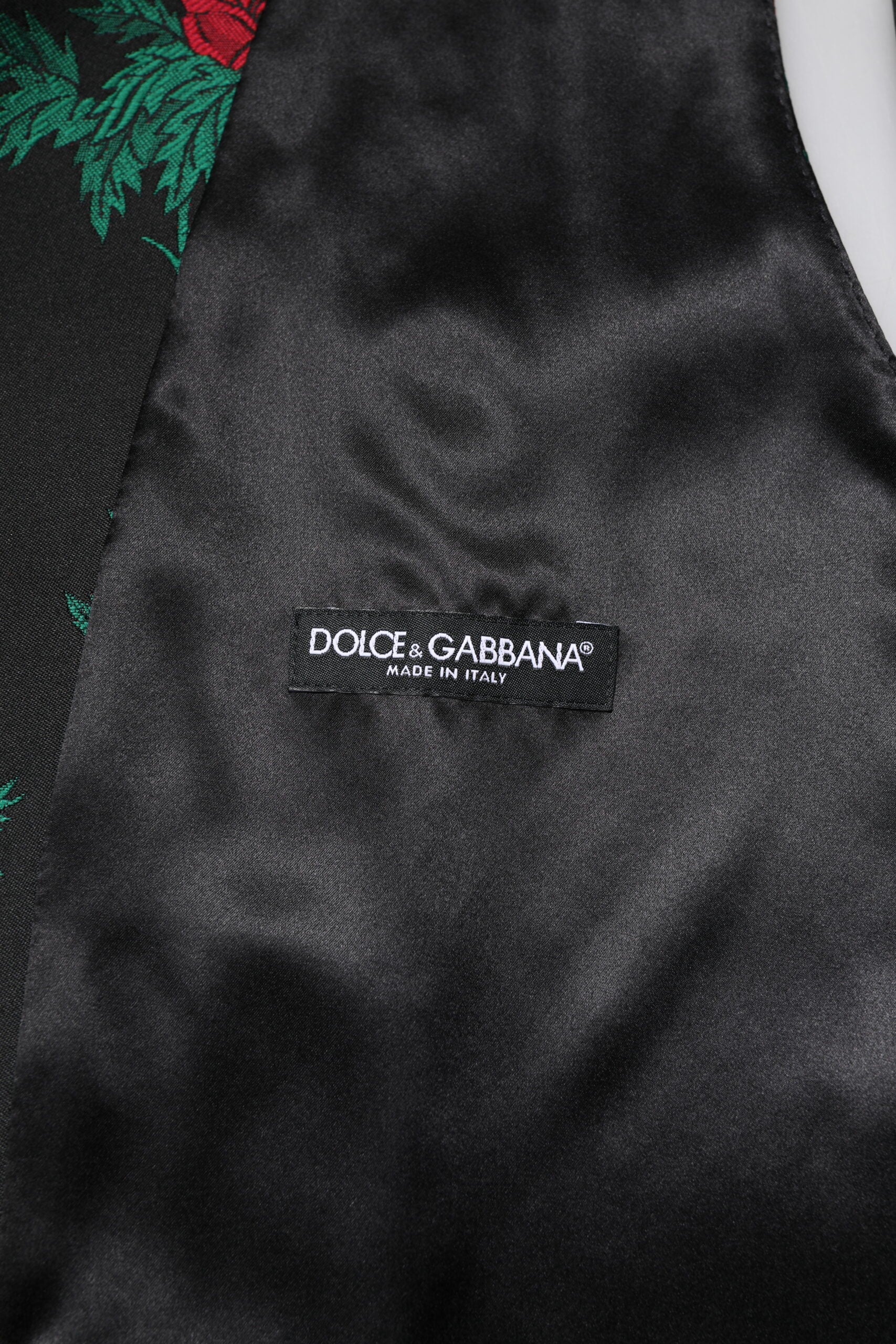 Dolce & Gabbana Red Floral Brocade Formal Men Waistcoat Vest | Regal Royce