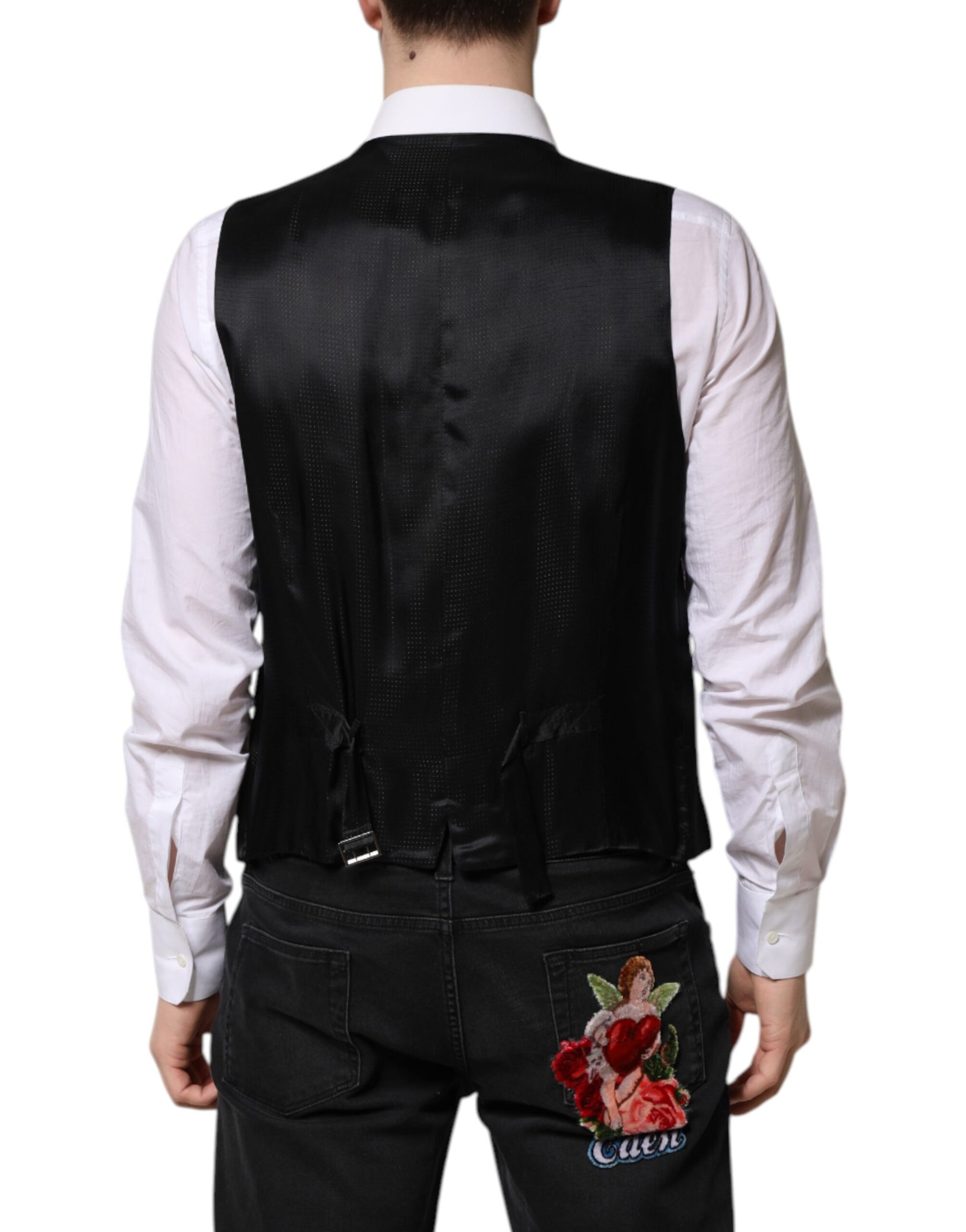 Dolce & Gabbana Purple Sequined Dress Formal Waistcoat Vest | Regal Royce