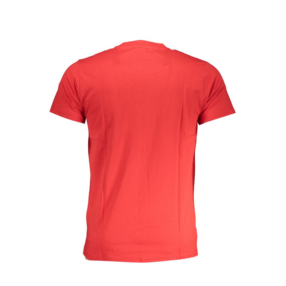 Cavalli Class Rosso Cotton Men T-Shirt | Regal Royce