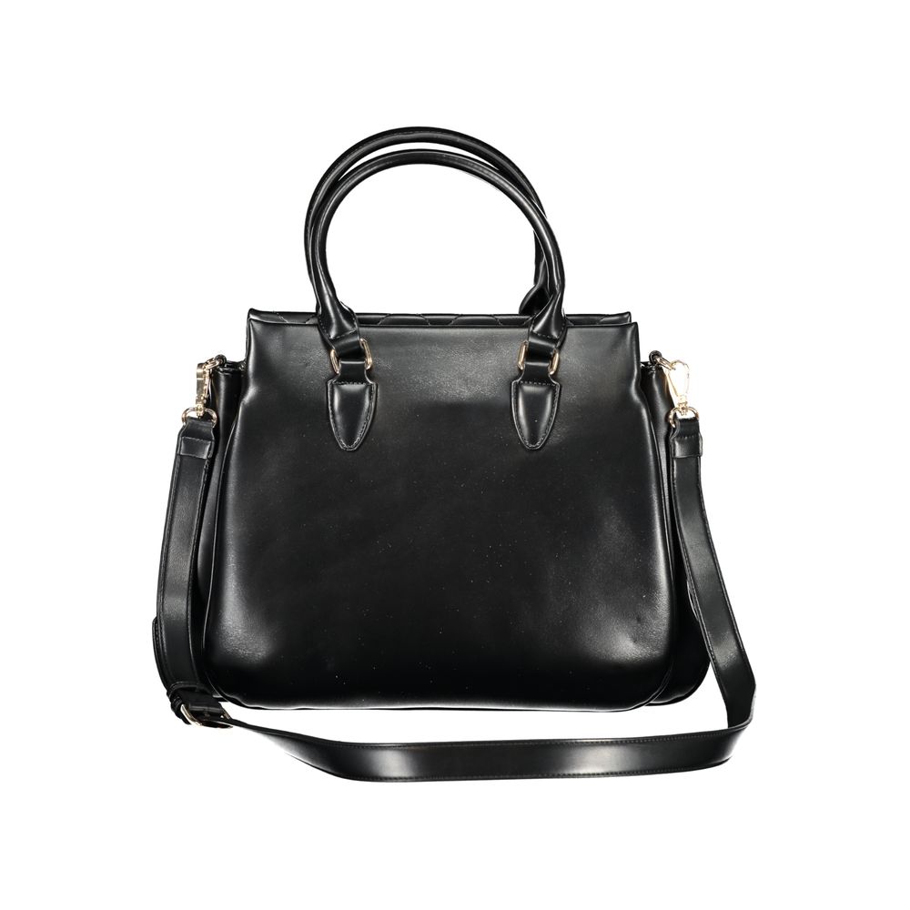 Mario Valentino Nero Polyurethane Women Handbag | Regal Royce