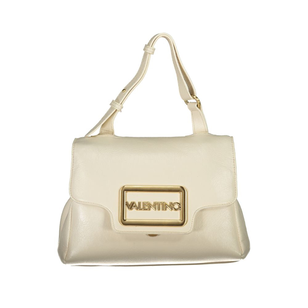 Mario Valentino Beige Polyurethane Women Handbag | Regal Royce