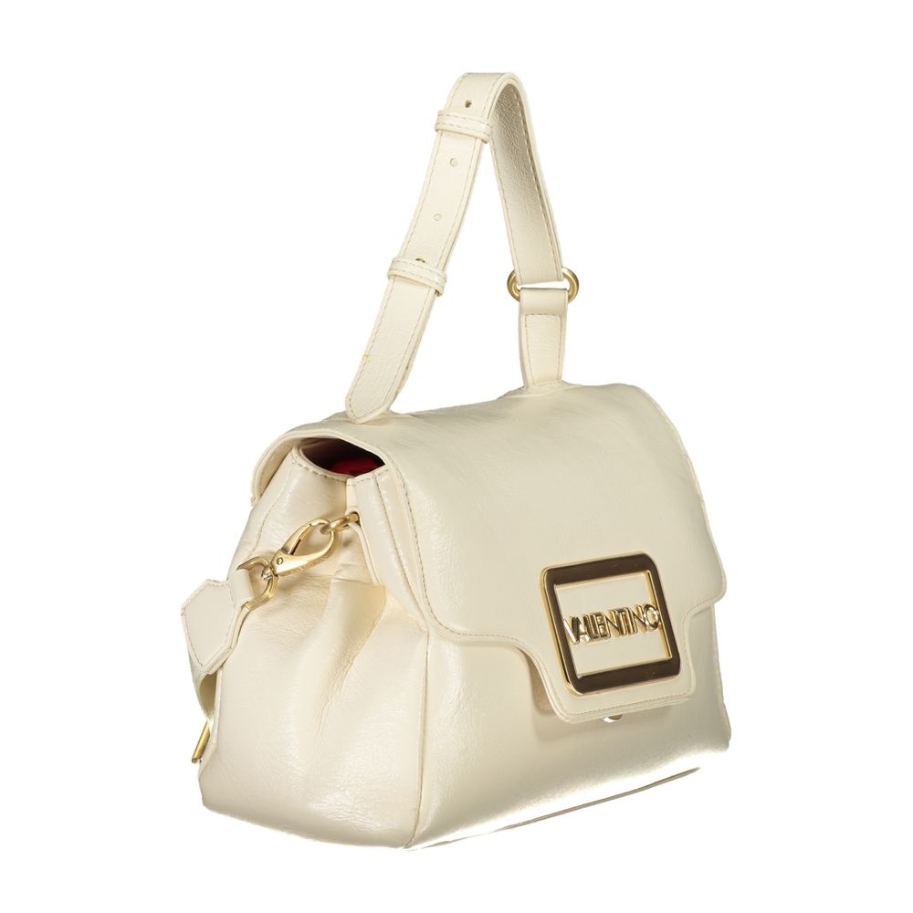 Mario Valentino Beige Polyurethane Women Handbag | Regal Royce