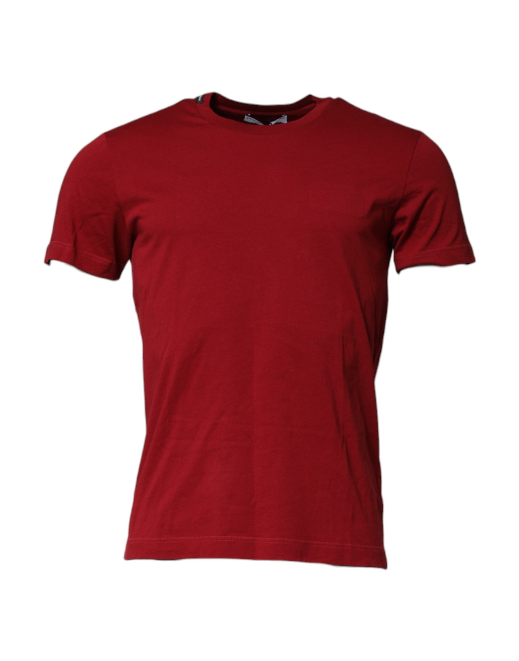 Dolce & Gabbana Red Cotton Short Sleeves Crew Neck T-shirt | Regal Royce